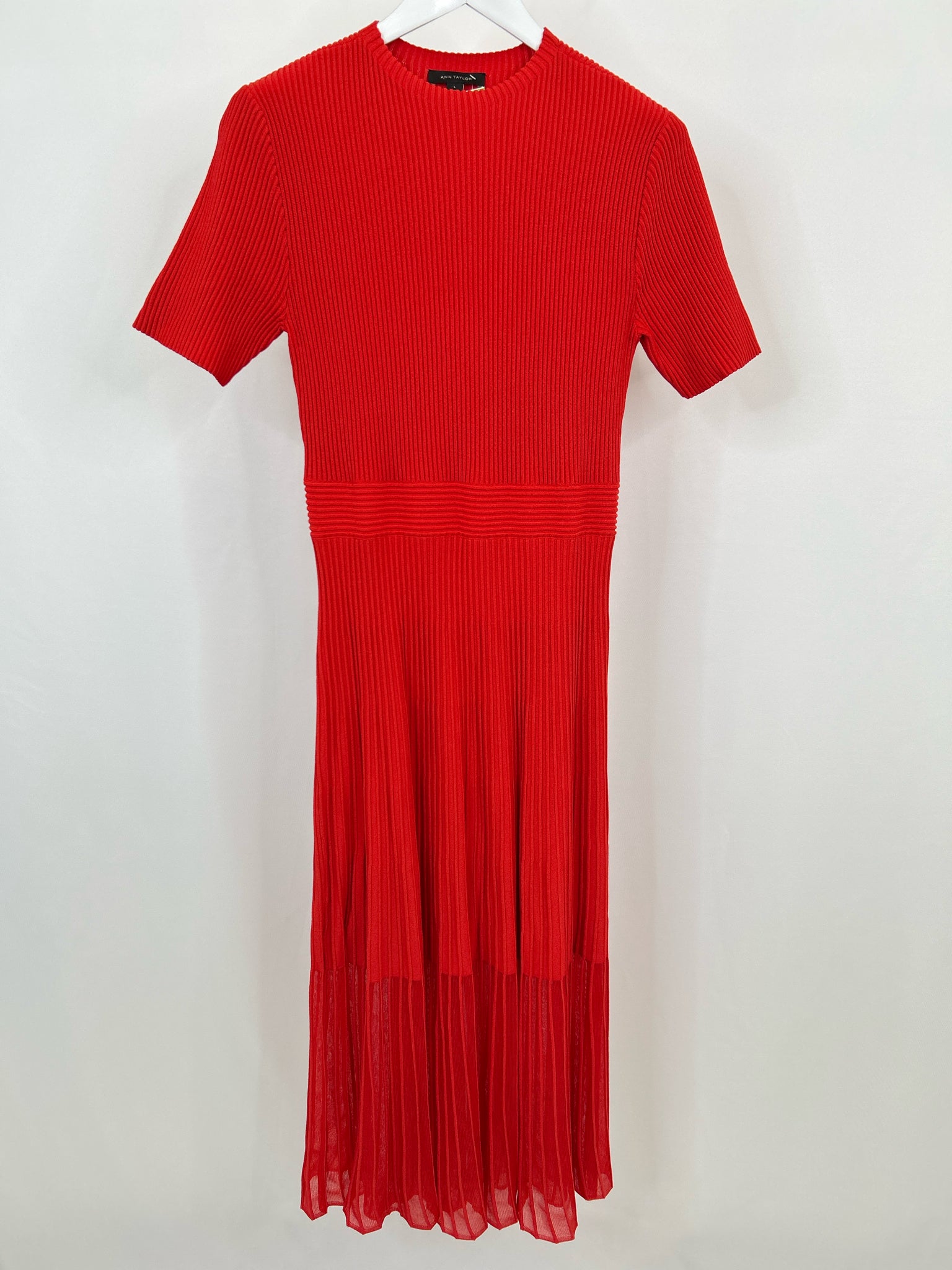 ANN TAYLOR Size L Red Women Dress