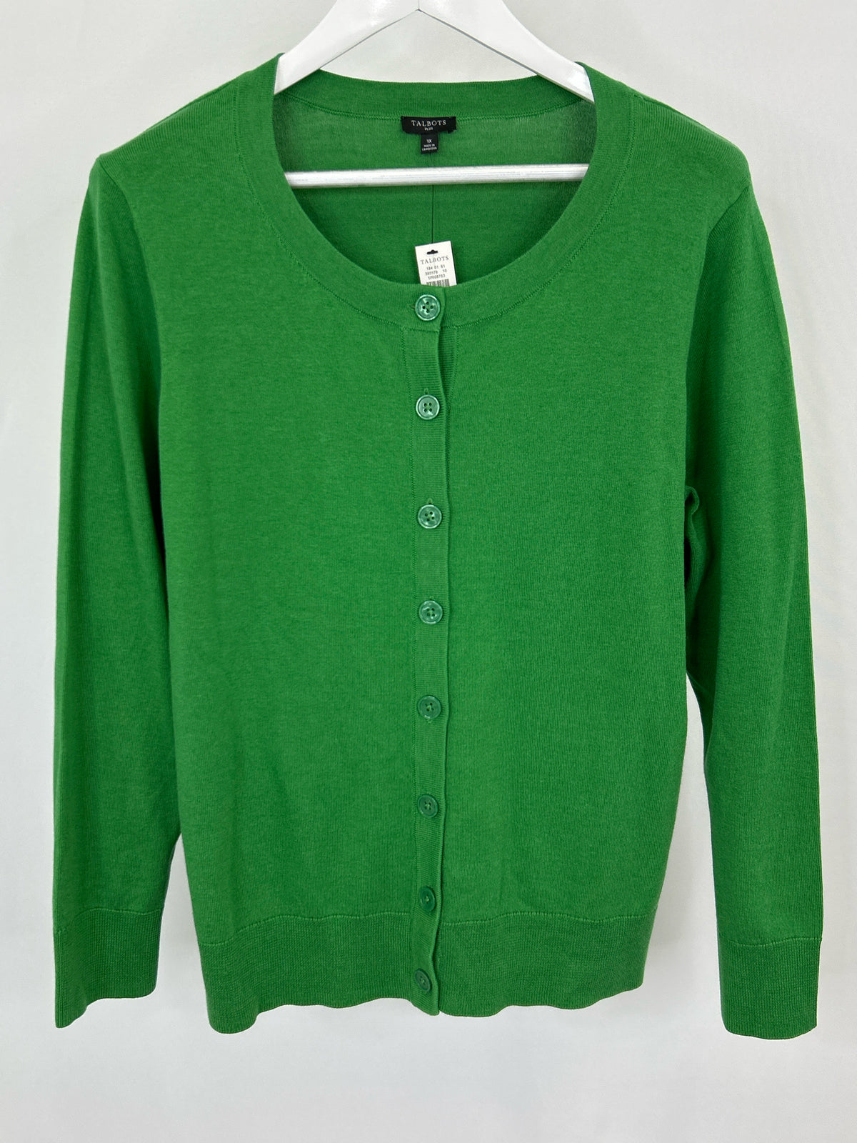 TALBOTS Size 1X Green Women Cardigan