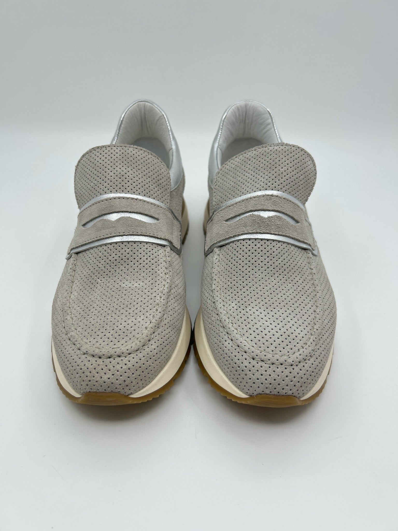 Vaddiao Size 41 Grey Women Loafer Sneaker