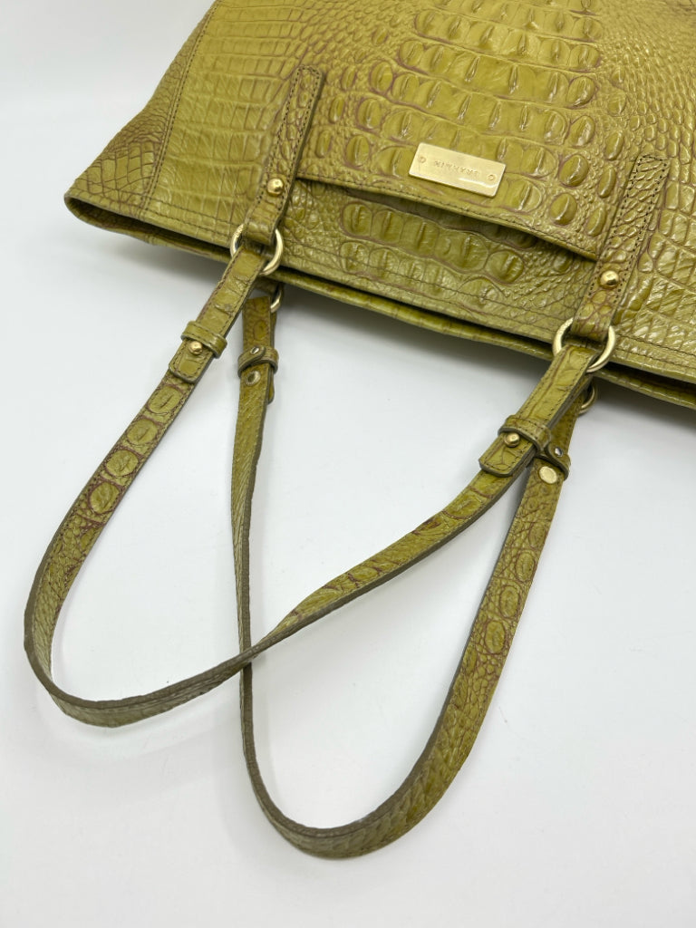 BRAHMIN Lime Green Tote