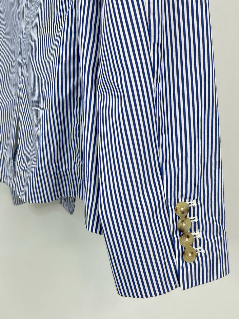 J CREW Size 10 Blue Striped Women's Blazer