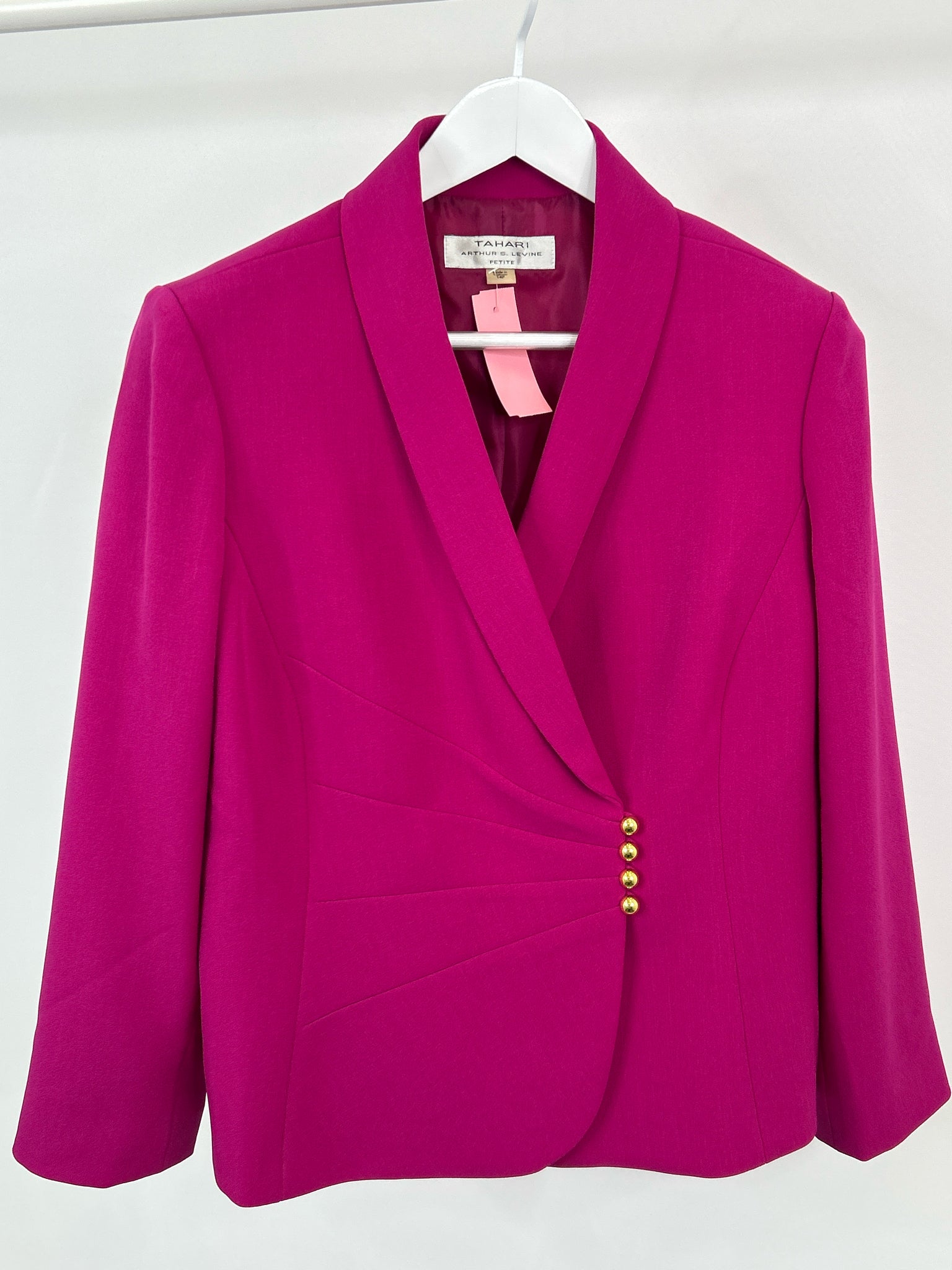 TAHARI Size 14P RASPBERRY Women Blazer