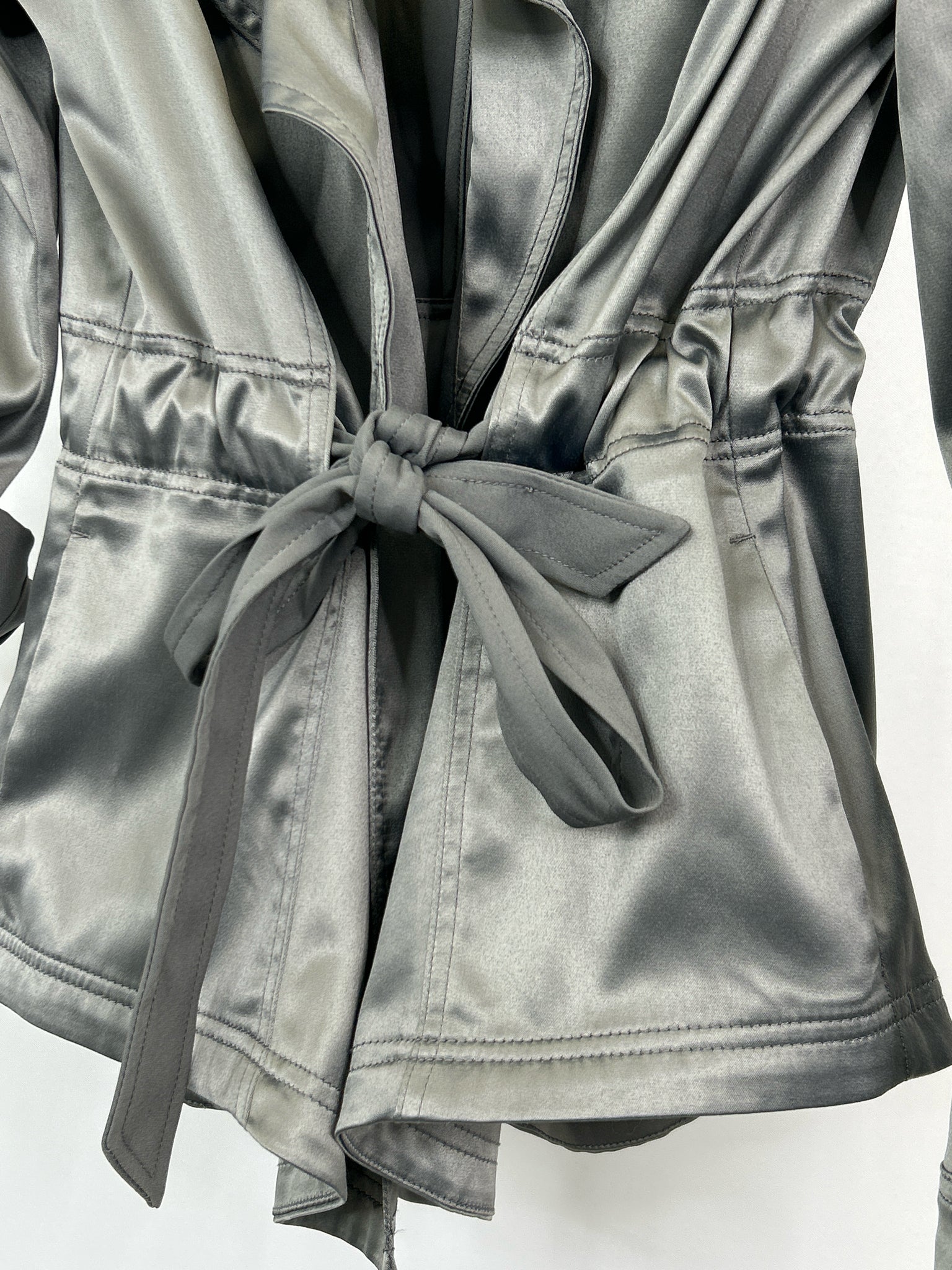 White House Black Market Size 10 Silver Women Jacket