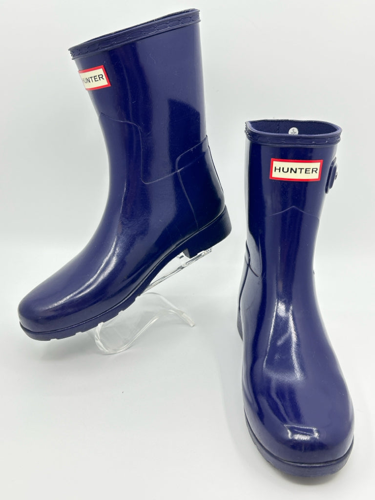 HUNTER Women Size 7 Blue Rainboots