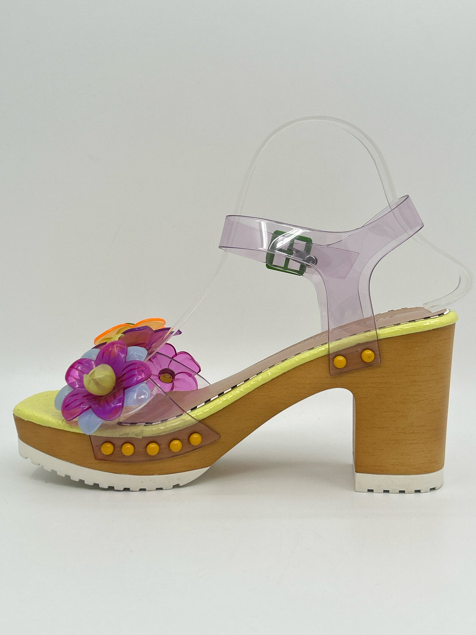 BETSEY JOHNSON Size 9 Yellow & Pink Women Pumps