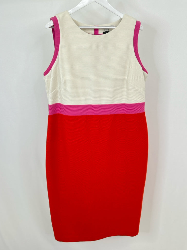 BODEN Size 18L WHITE AND RED Women's Dress