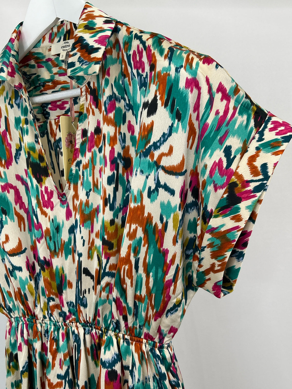 ENTRO Size S Multi-Color Women Dress