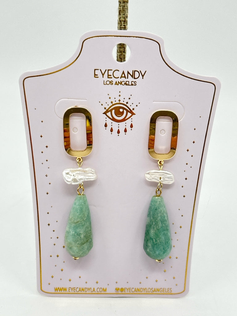 EYE CANDY Women GOLD AND GREEN Earrings