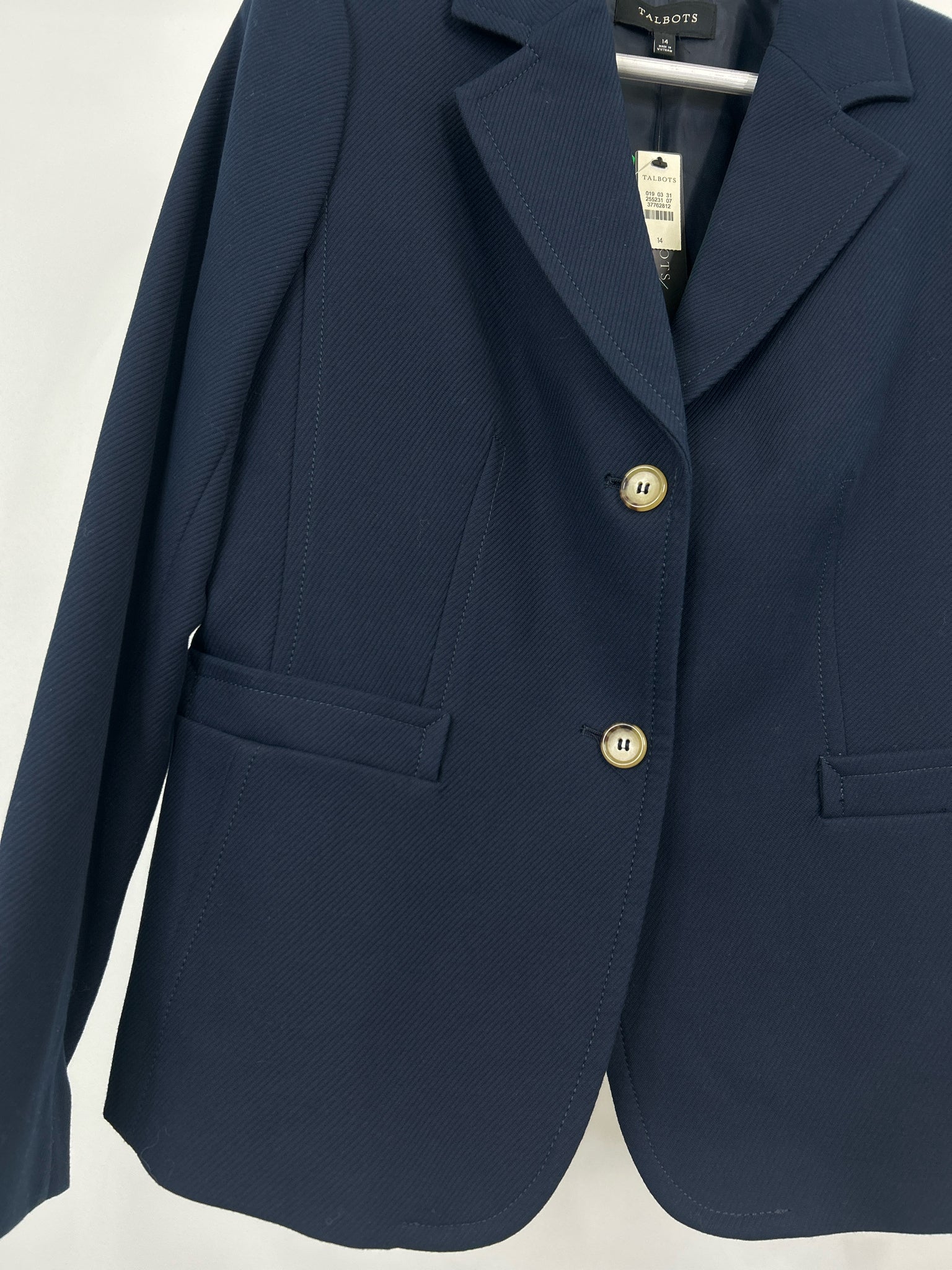 TALBOTS Size 14 Navy Women Blazer