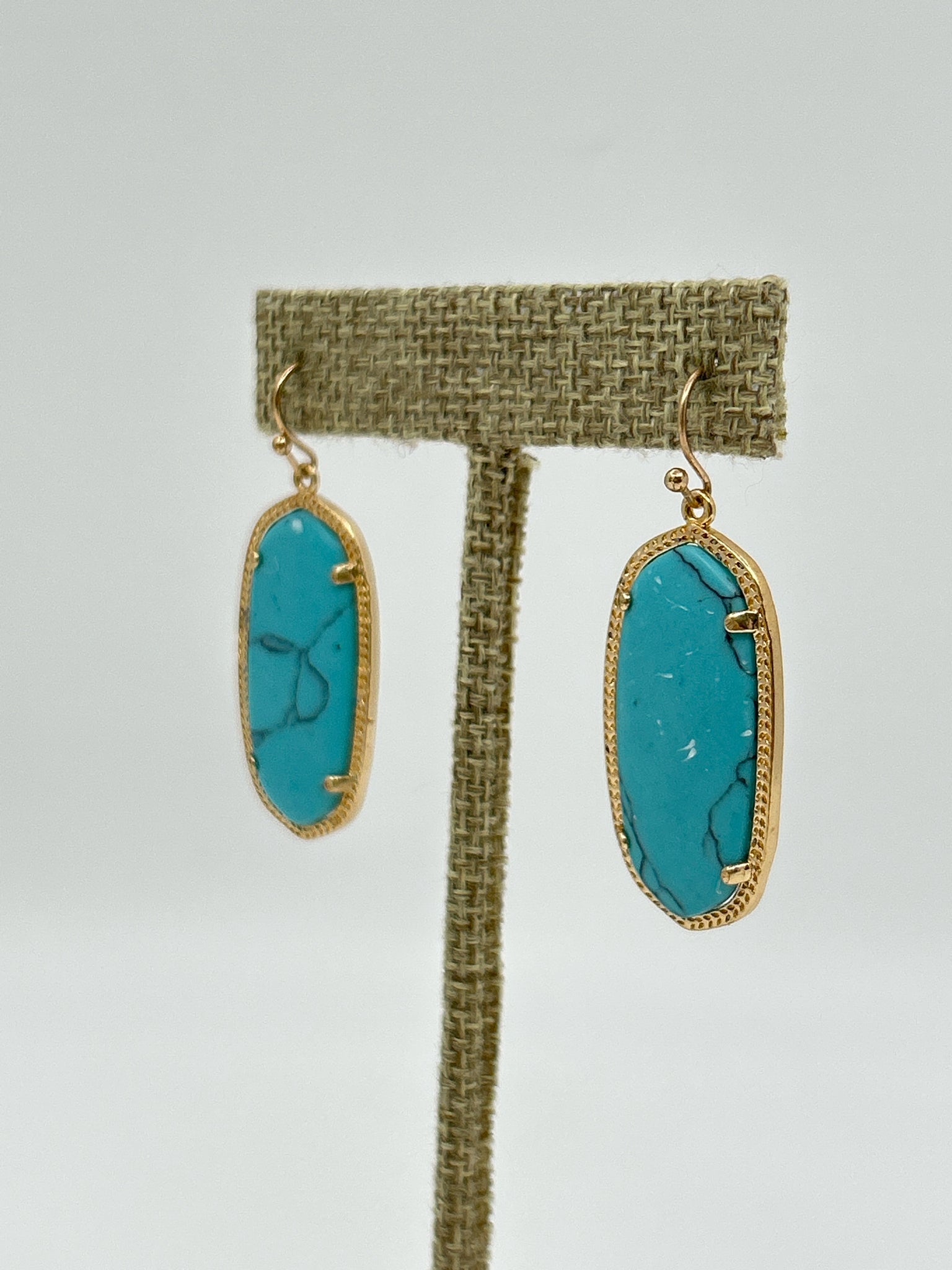 KENDRA SCOTT Turquoise & Gold Earrings