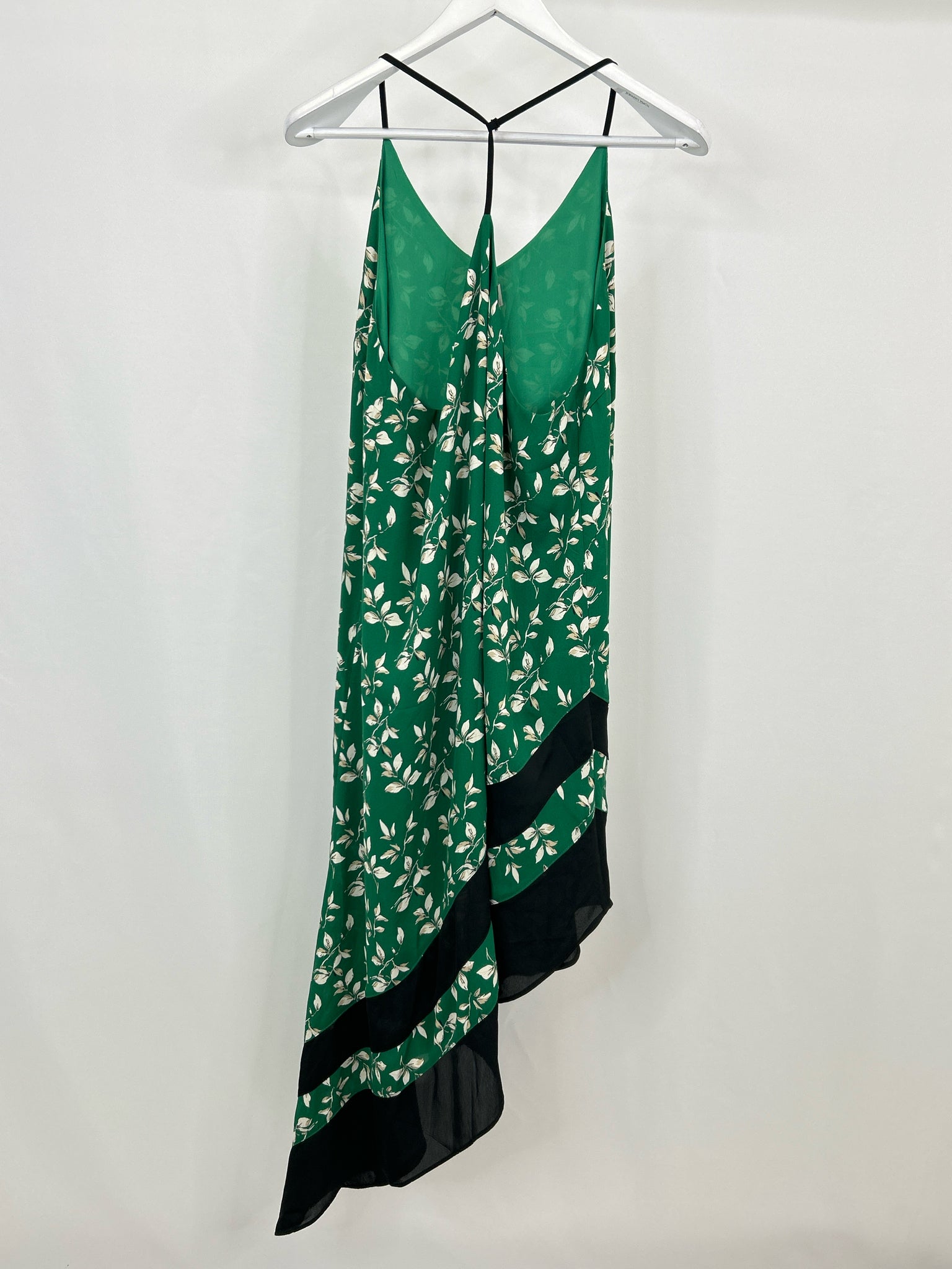 ASHER Size L Green Print Women Dress