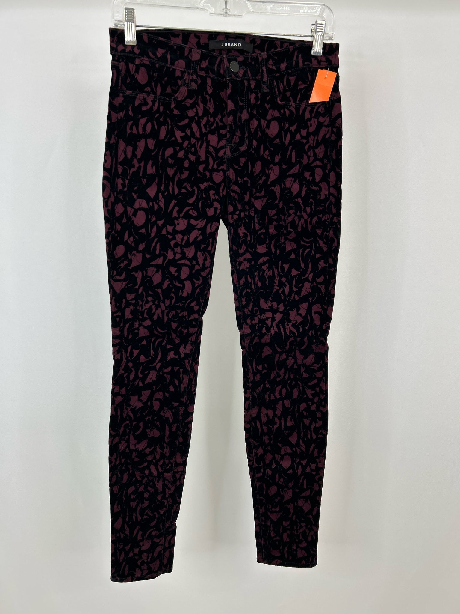 J BRAND Size 27/4 Black Print Women Pants
