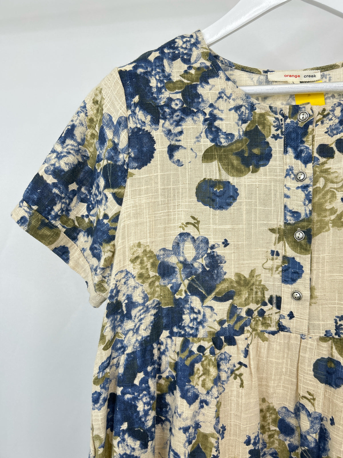 ORANGE CREEK Size L Blue floral Women Dress