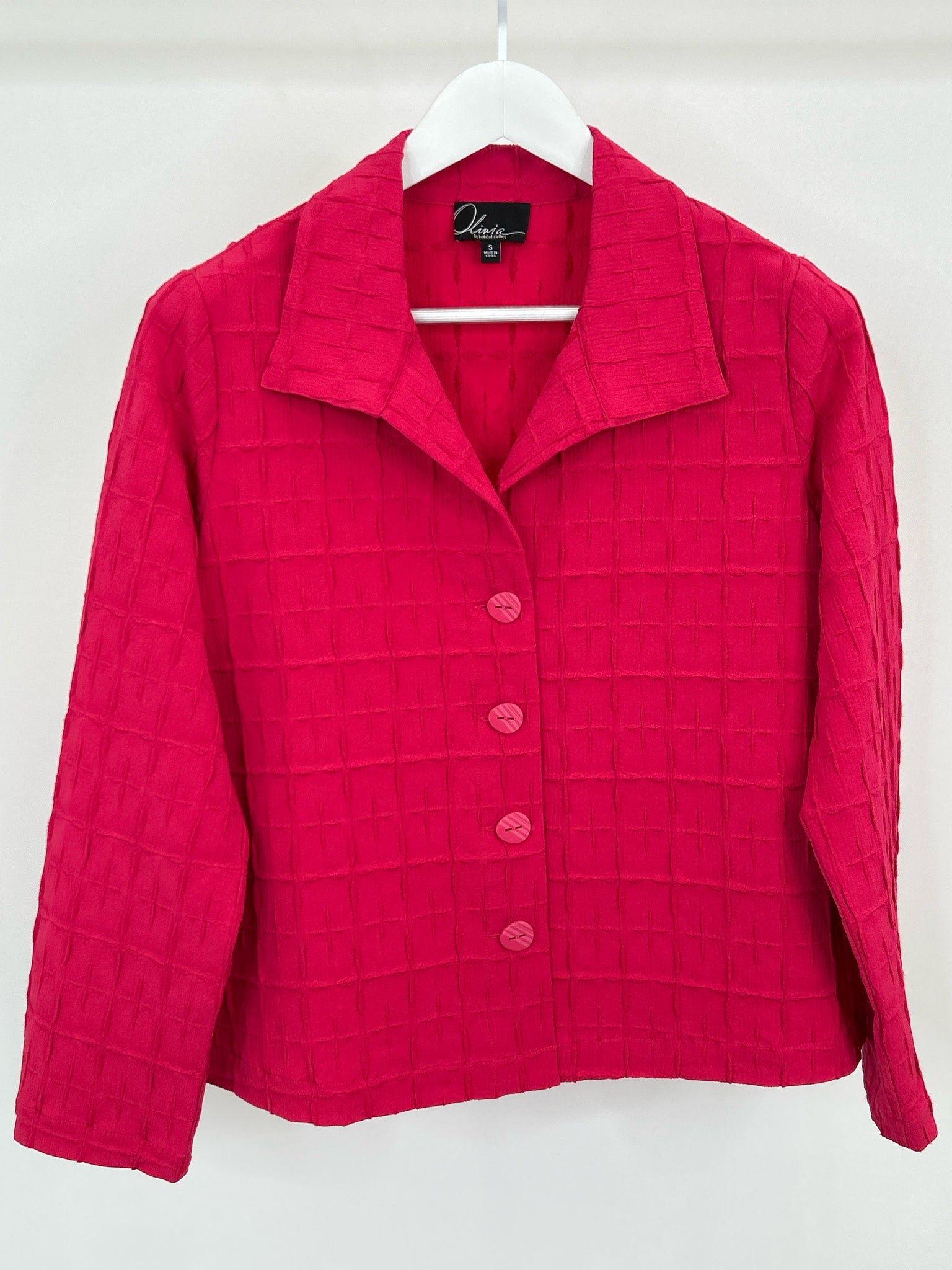 OLIVIA BY HABITAT CLOTHES Size S Magenta Women Jacket NWT