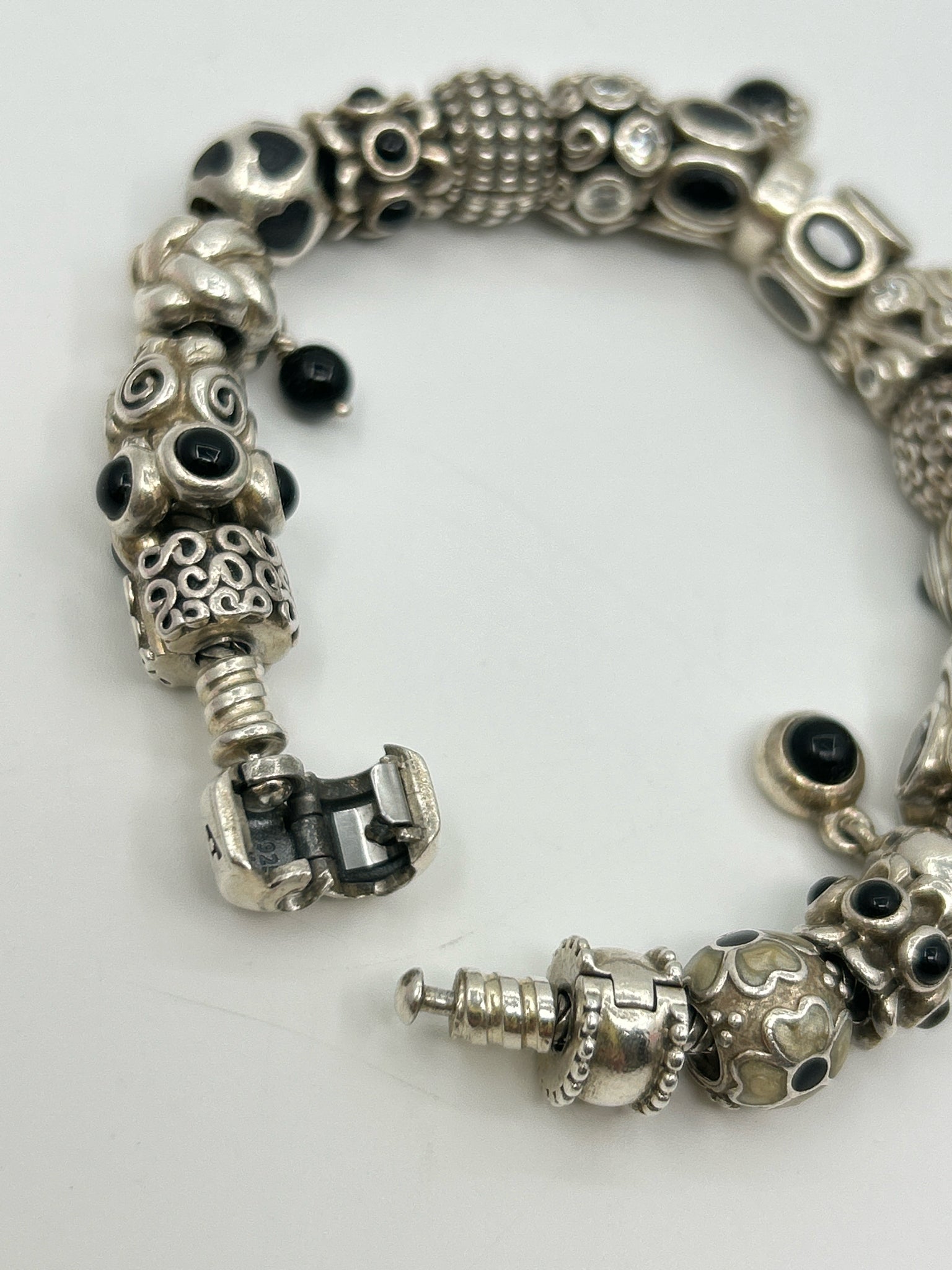 PANDORA Silver & Black Bracelet
