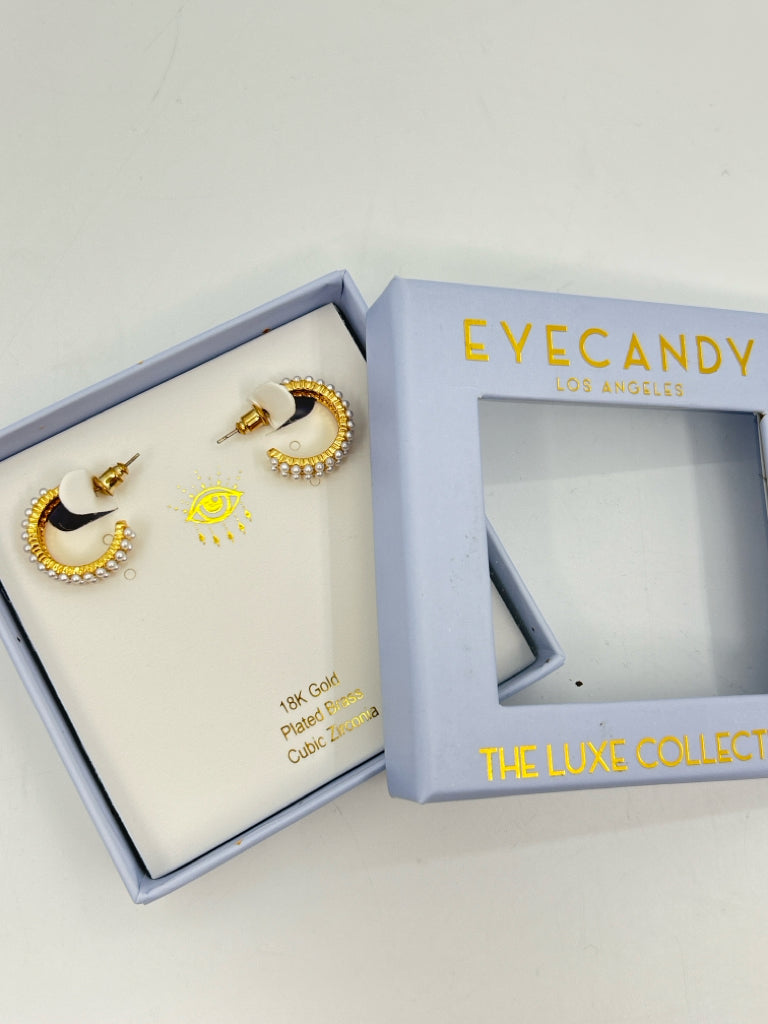 EYE CANDY Women NIB Gold Earrings