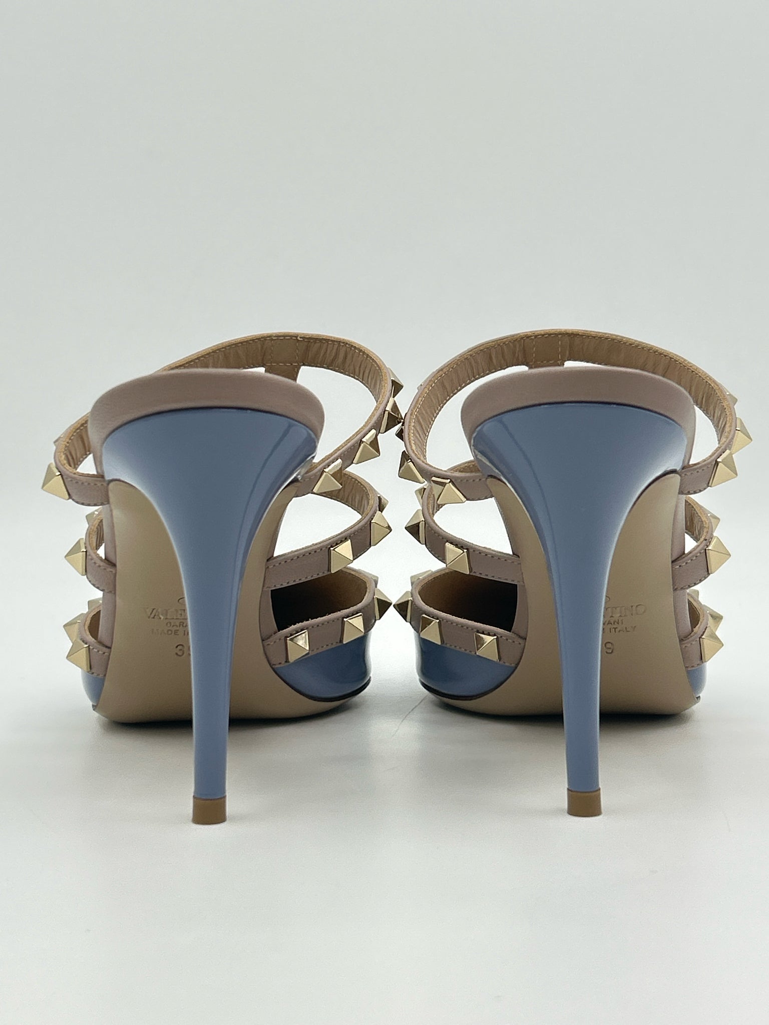 VALENTINO Size 39 Blue & Nude Women Sandal