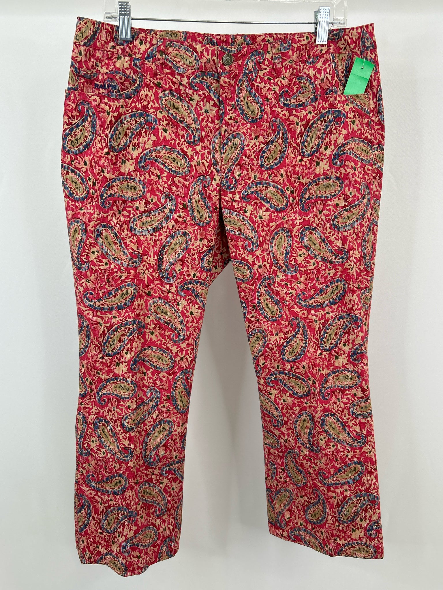RALPH RALPH LAUREN Size 16 Pink Print Women Pants