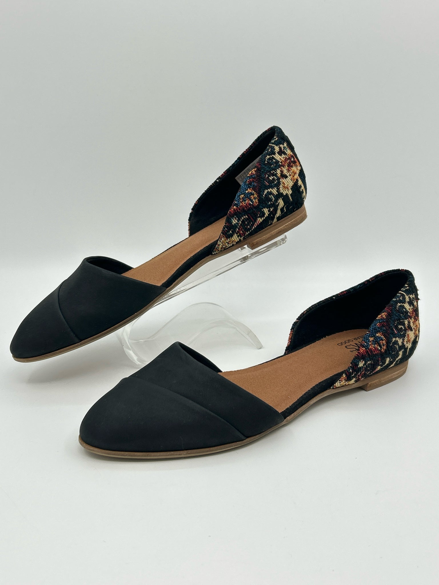 TOMS Size 9W Black Women Flats