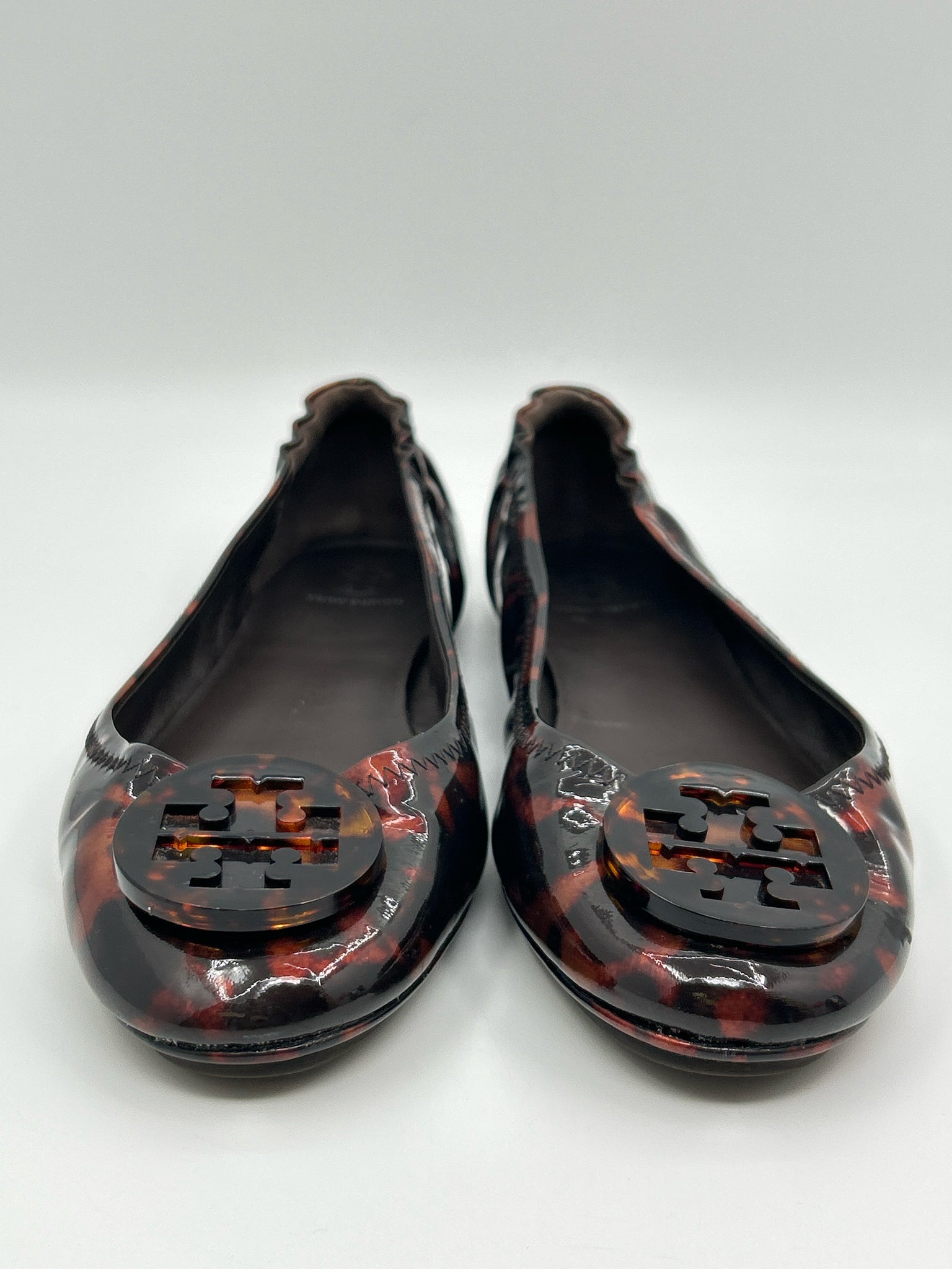 TORY BURCH Size 9M Brown Print Women Flats