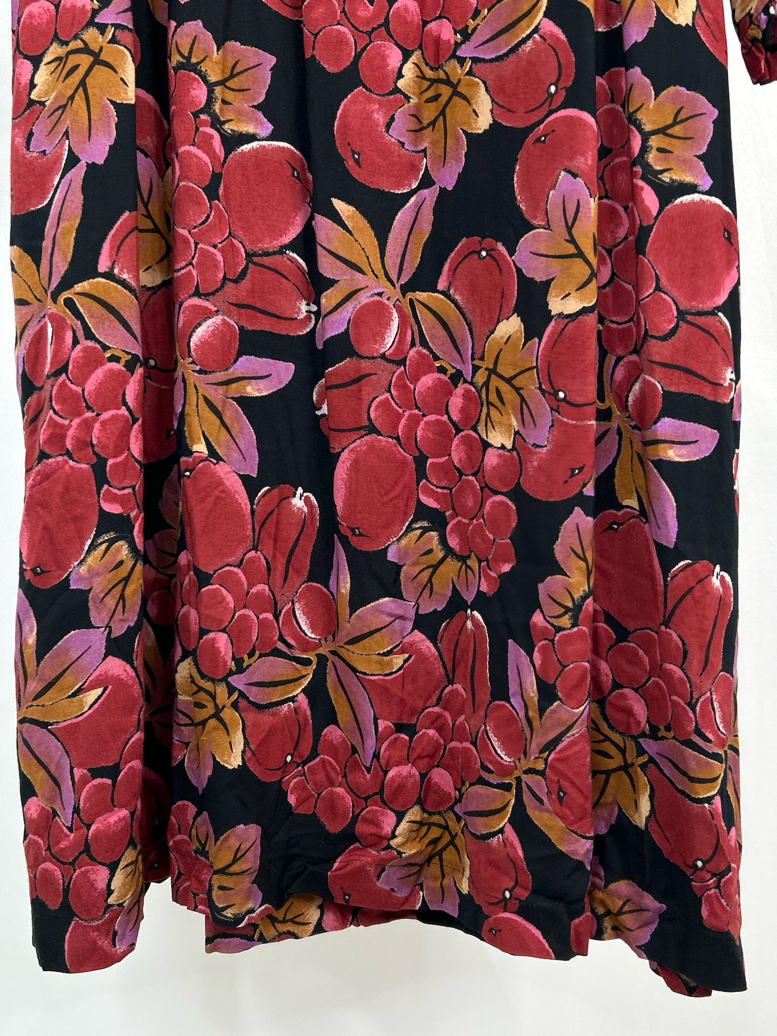 JEAN LEDUC MADE IN FRANCE Size S/M Black Floral Women Dress