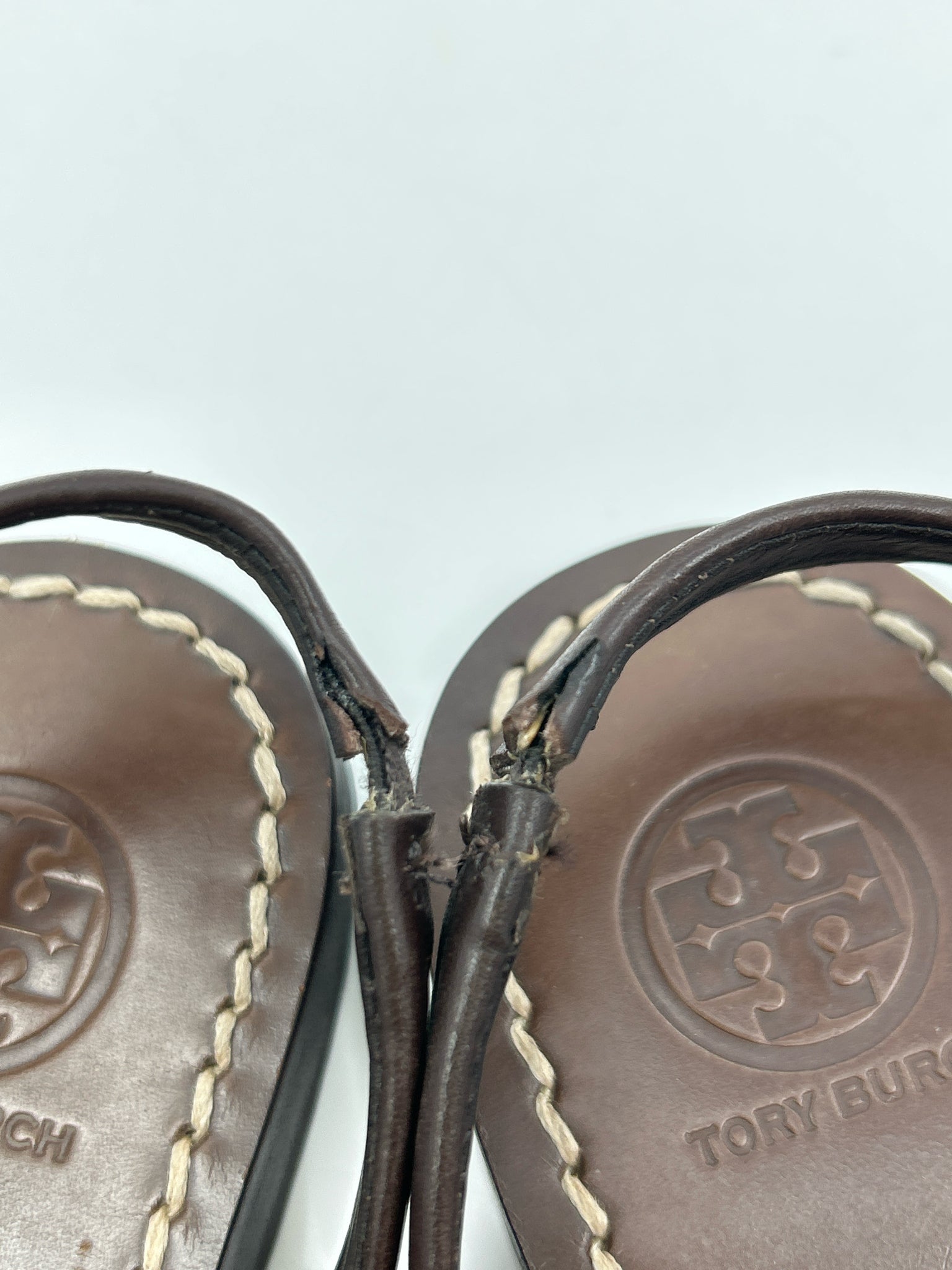 TORY BURCH Size 7.5M DARK BROWN Women Sandal