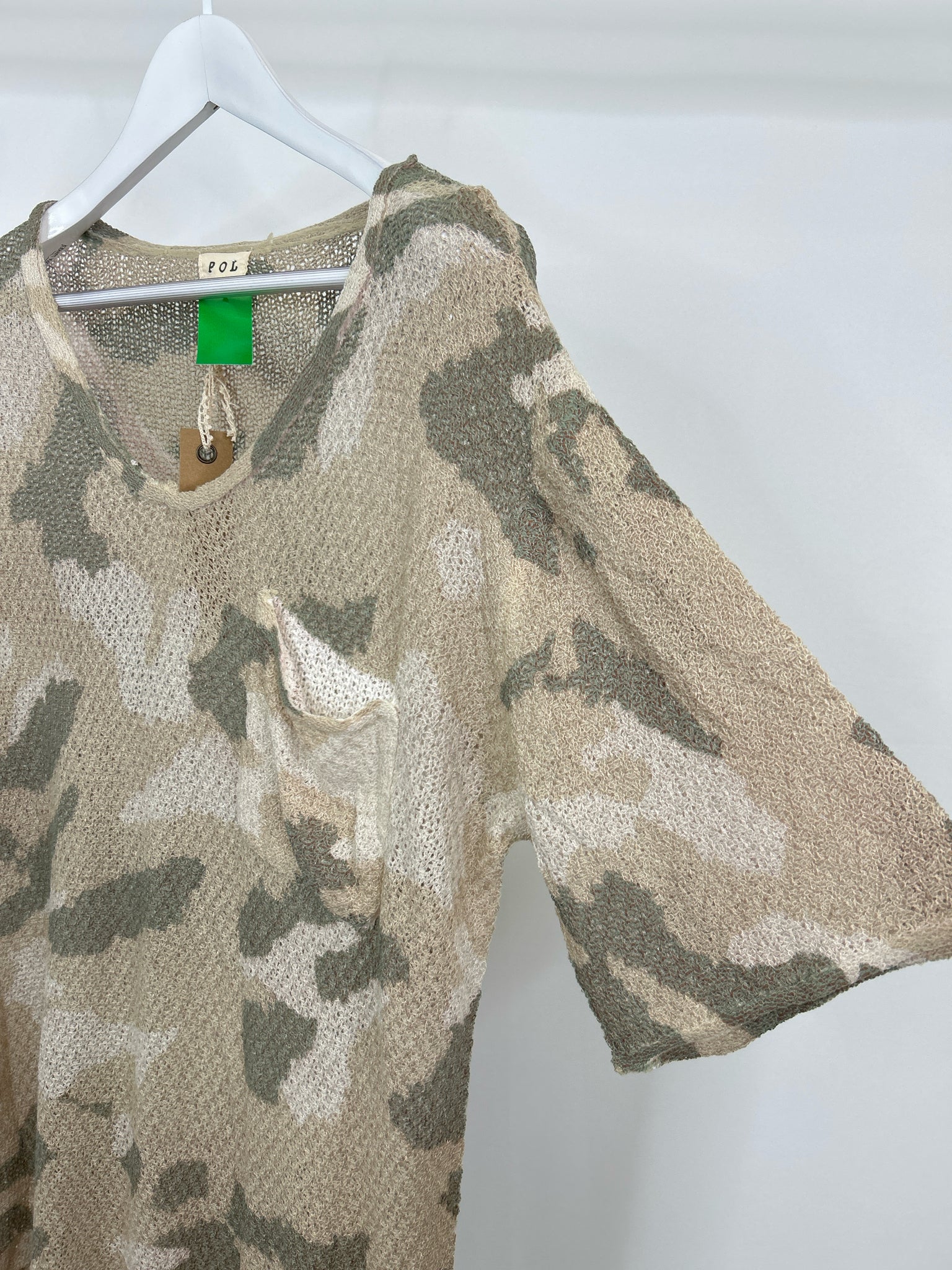POL Size S Green Print Women Dress