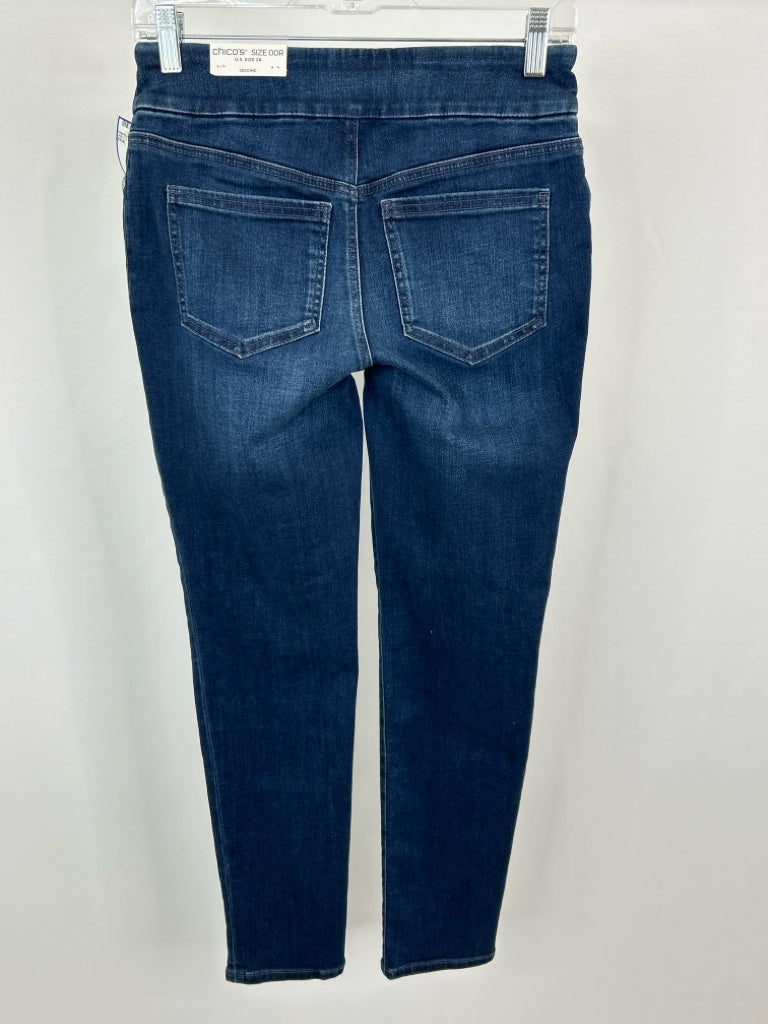 CHICO'S Women Size 2R BLUE DENIM jeans