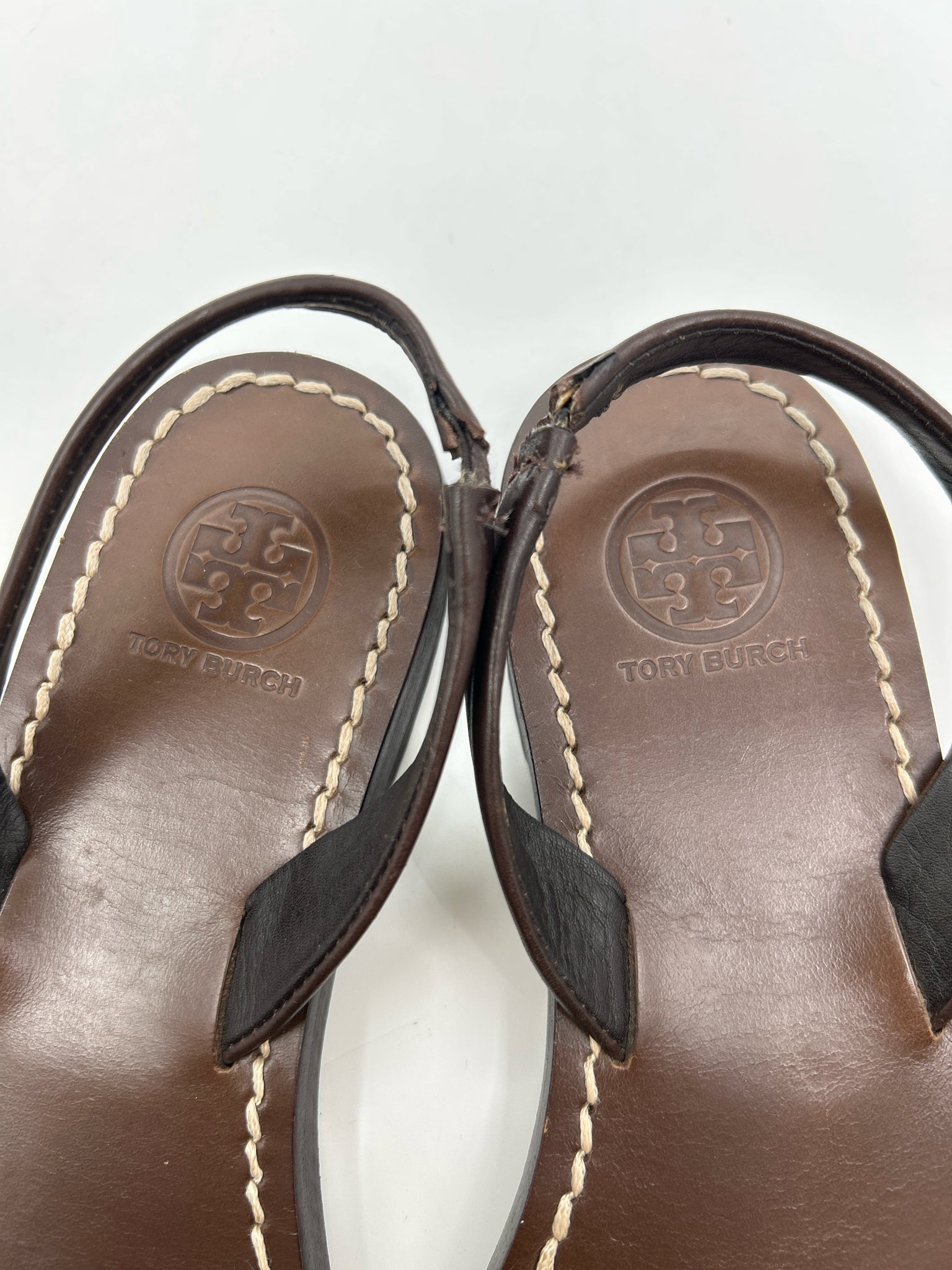 TORY BURCH Size 7.5M DARK BROWN Women Sandal