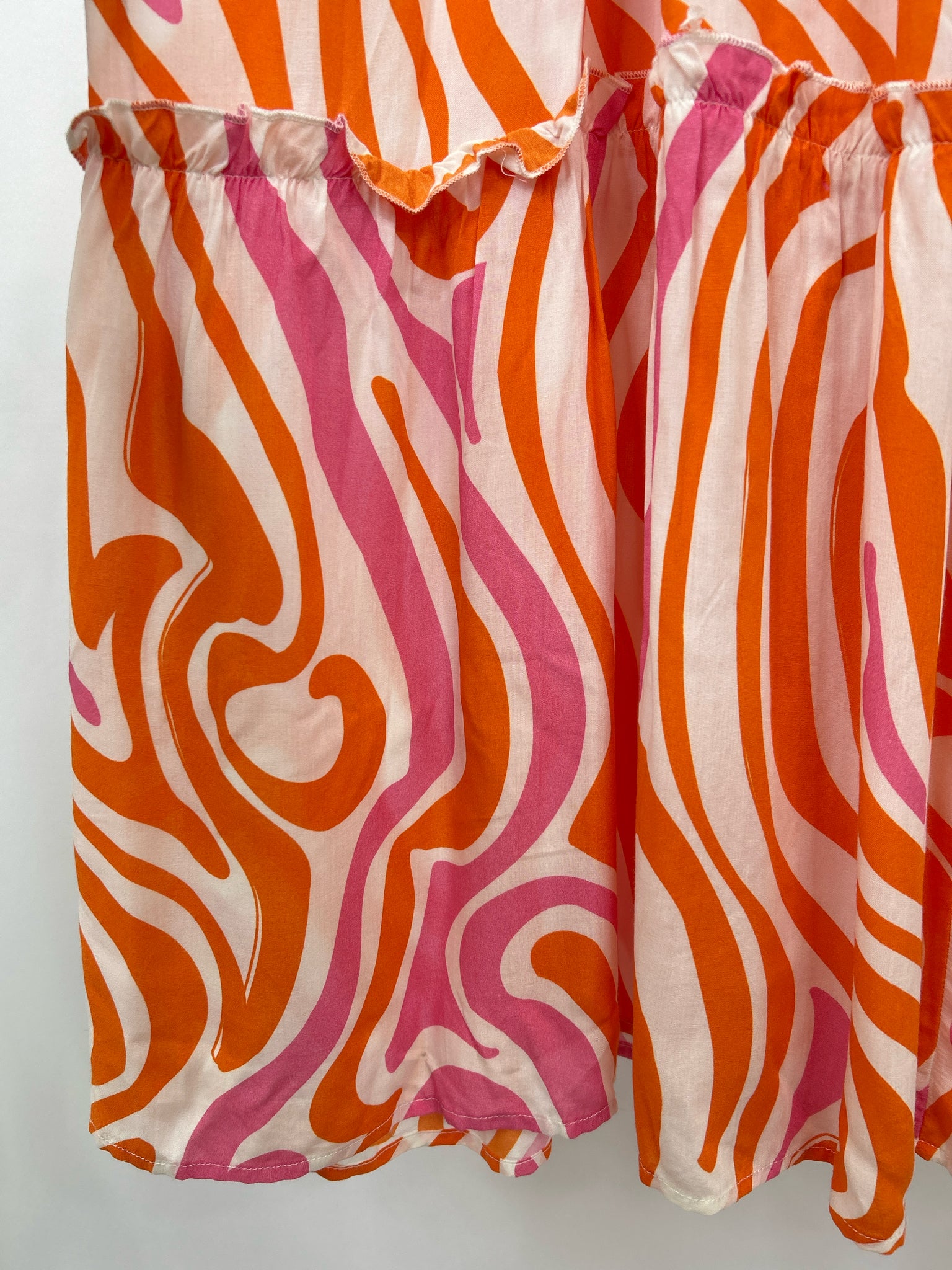 TOP IT OFF NWT Size M/L ORANGE AND PINK Women Dress