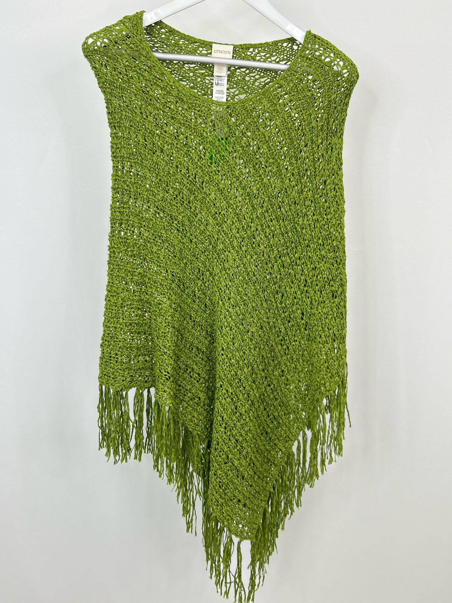CHICO'S Size One Size Green Women Poncho