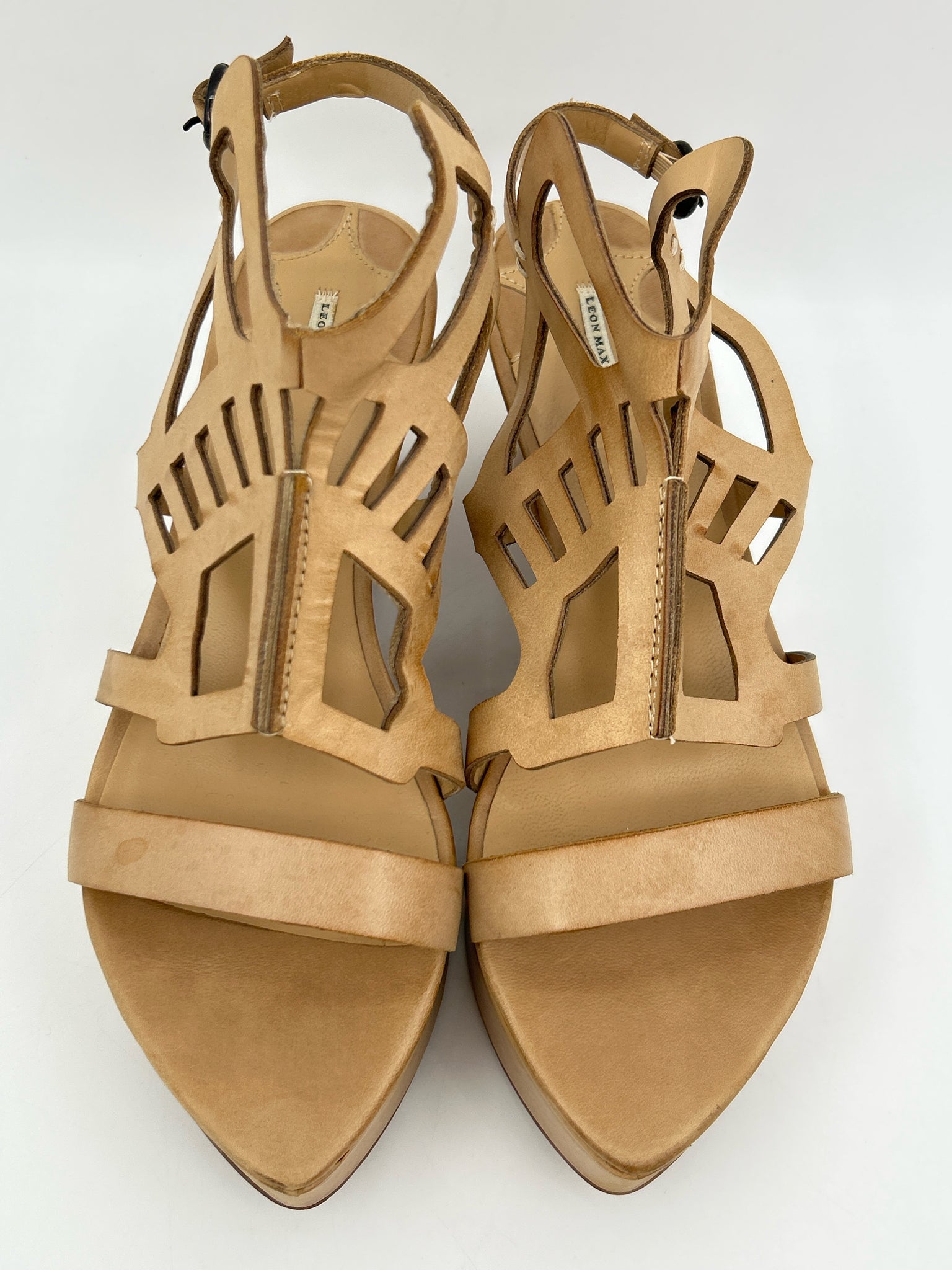 LEON MAX Size 8.5 Tobacco Women Sandal