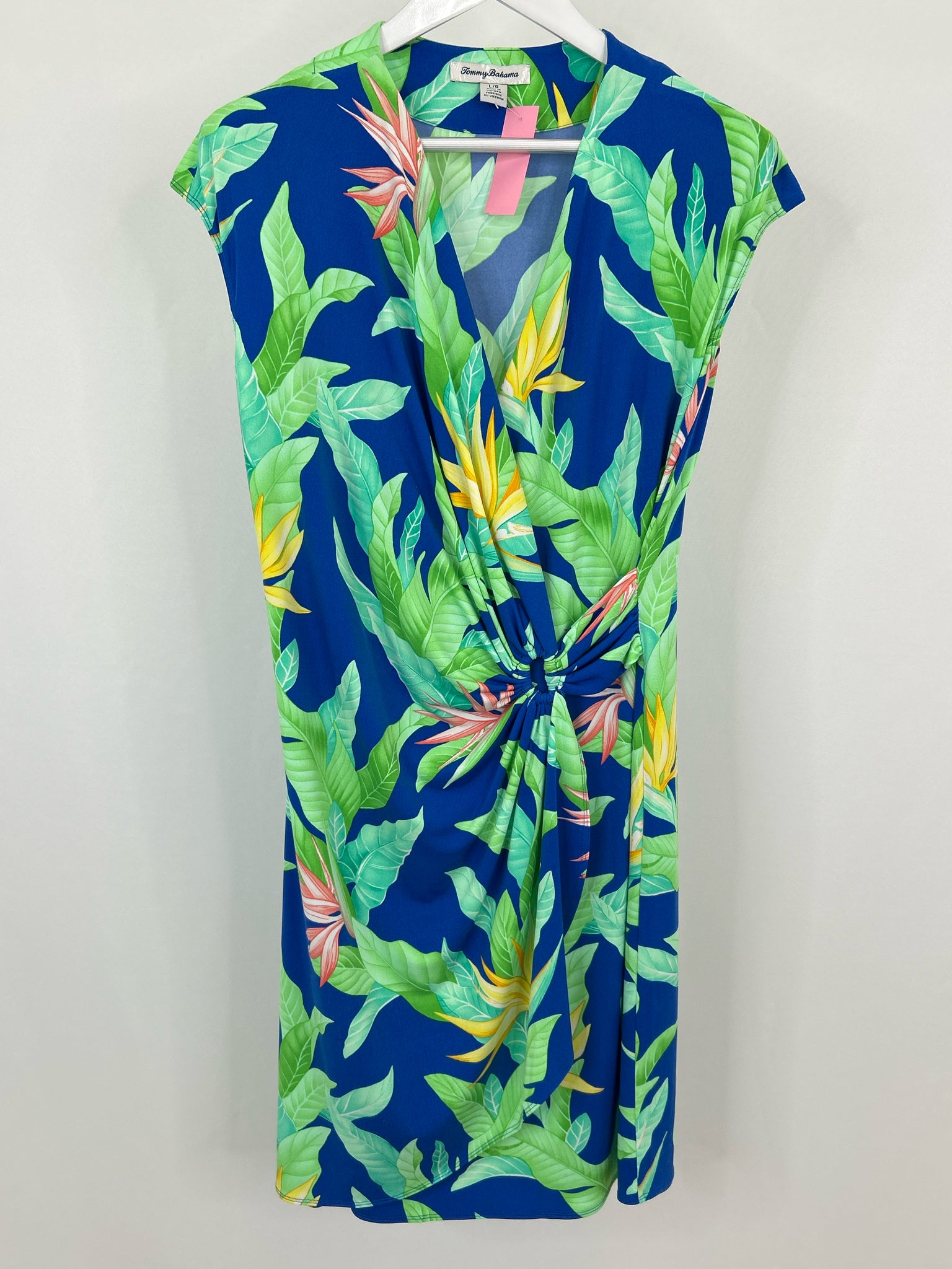 TOMMY BAHAMA Size L Blue & Green Women Dress
