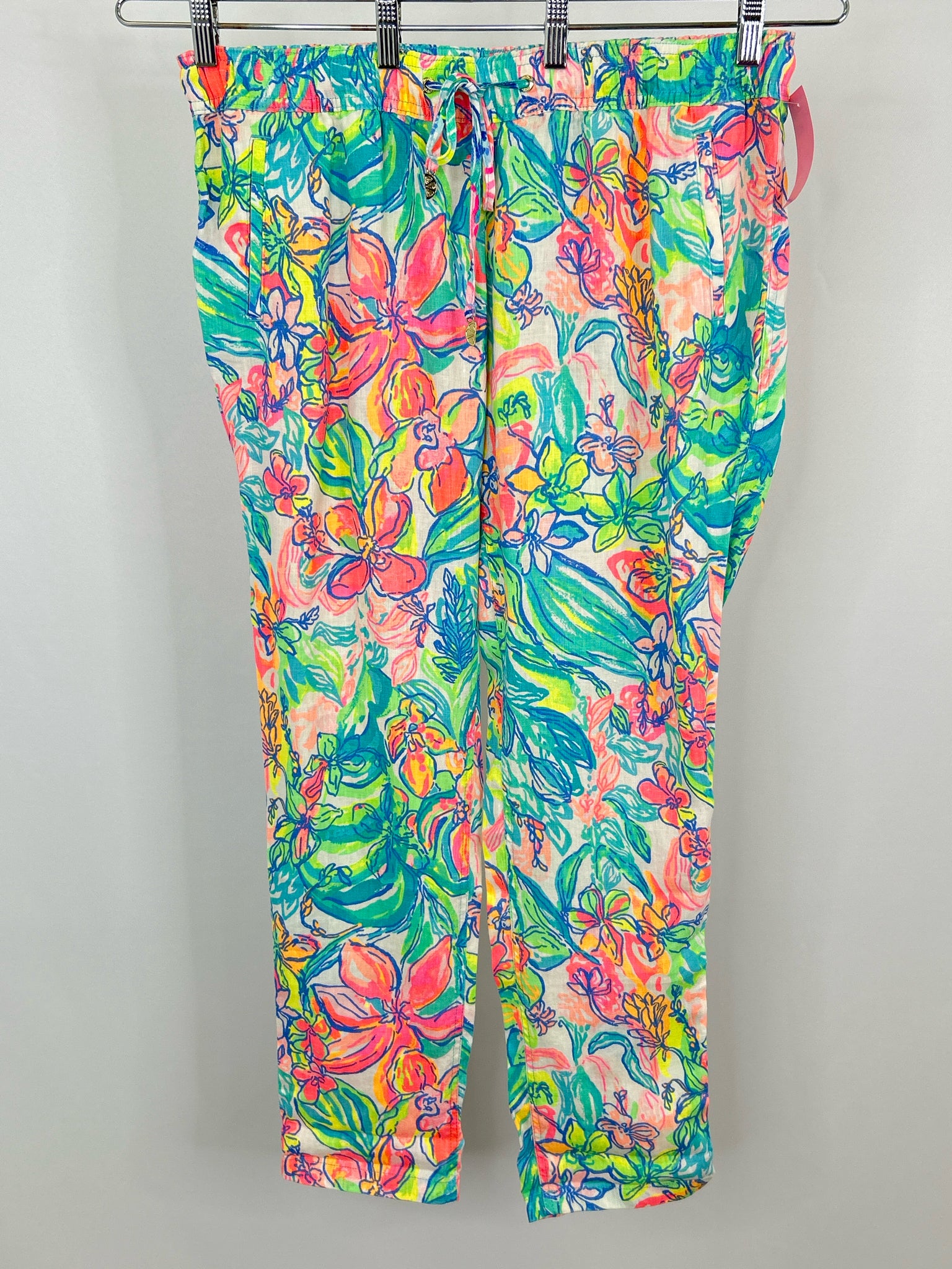 LILLY PULITZER Size XL GREEN AND PINK Women Pants