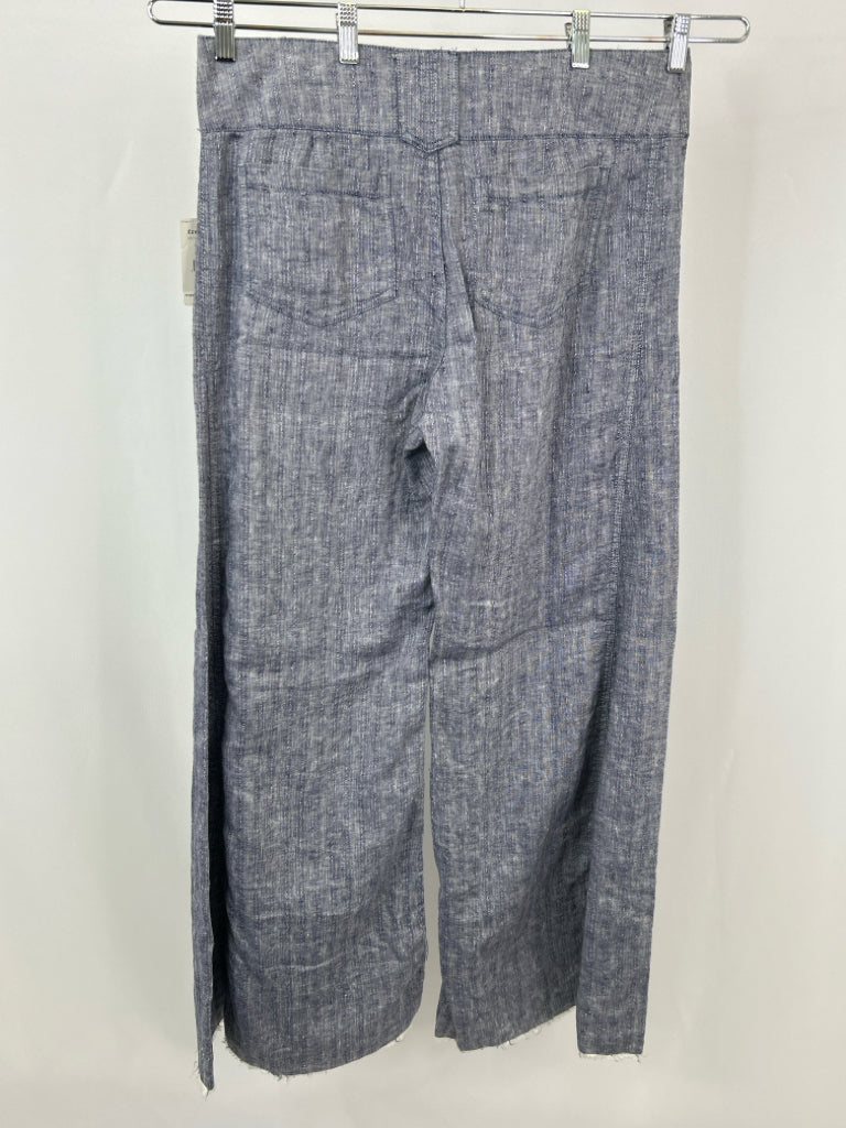 FREE PEOPLE Women Size 12 Blue Linen Pants NWT