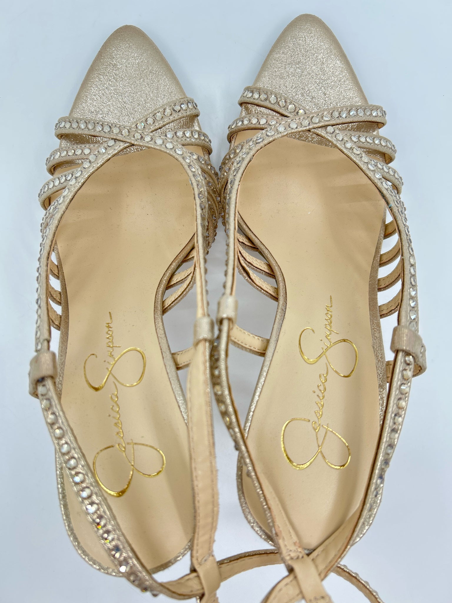JESSICA SIMPSON Size 7M gold metallic Women's Sandal