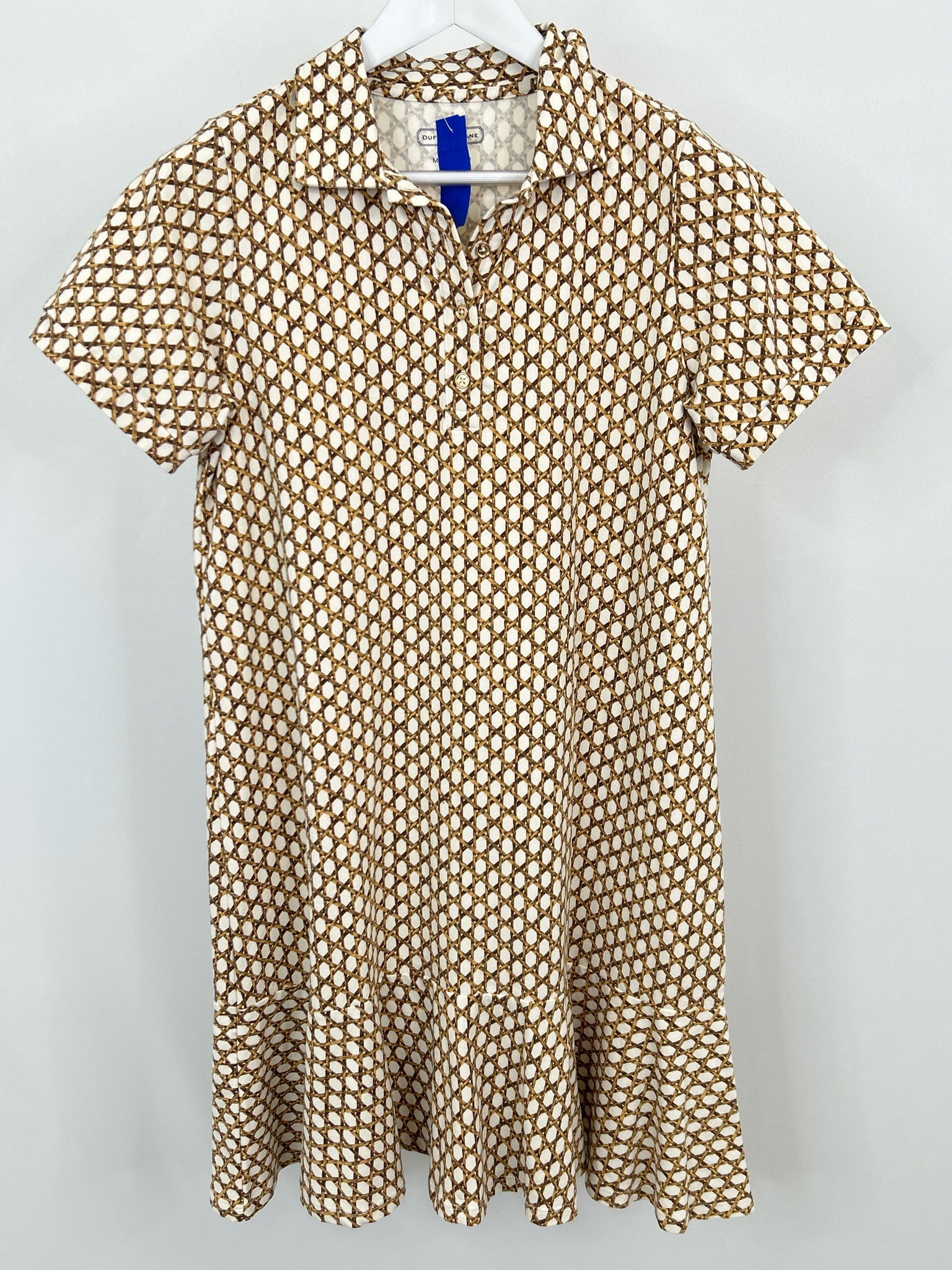 DUFFIELD LANE Size M Brown Print Women Dress