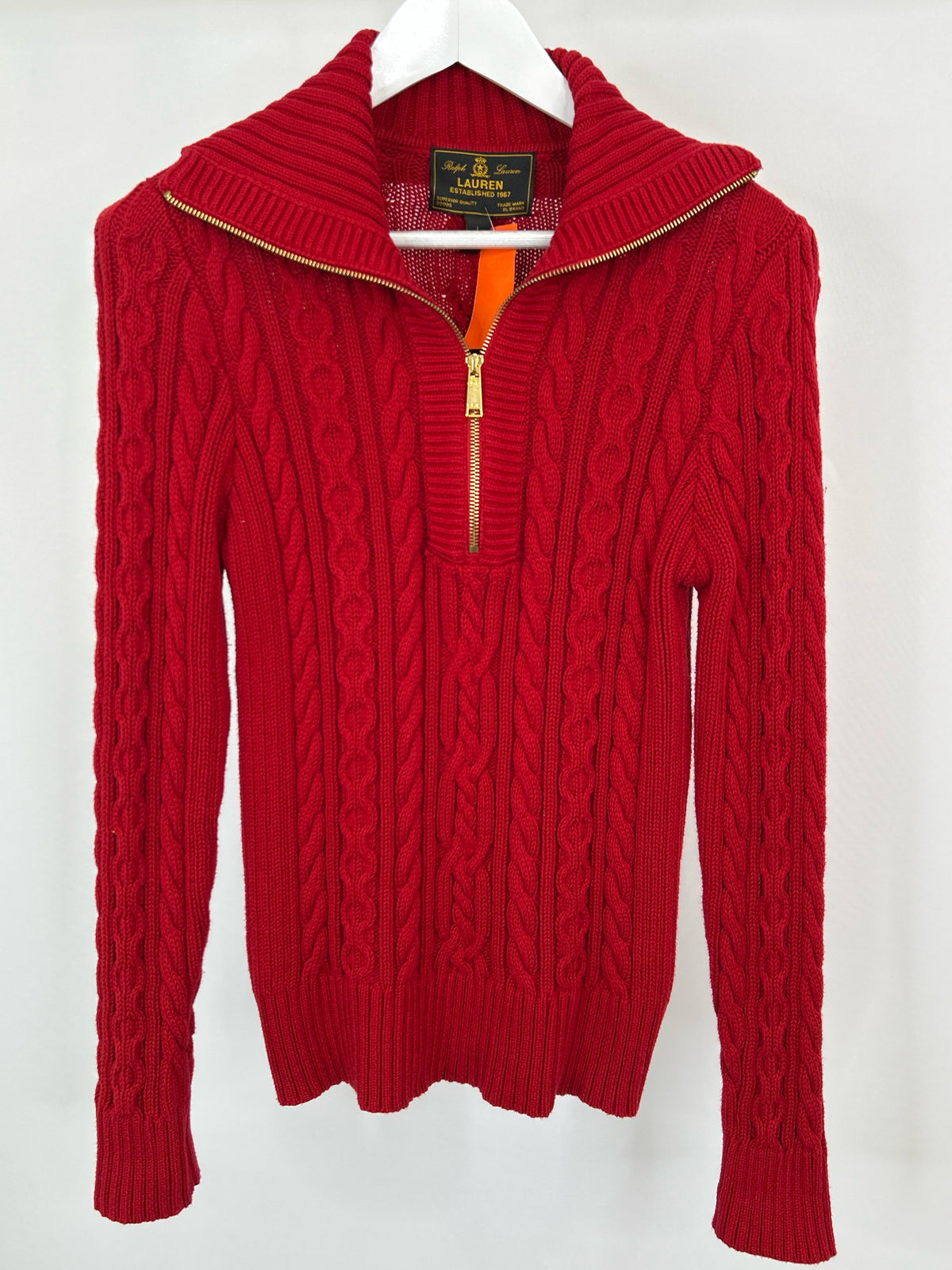 Lauren Ralph Lauren Size L Red Women Sweater