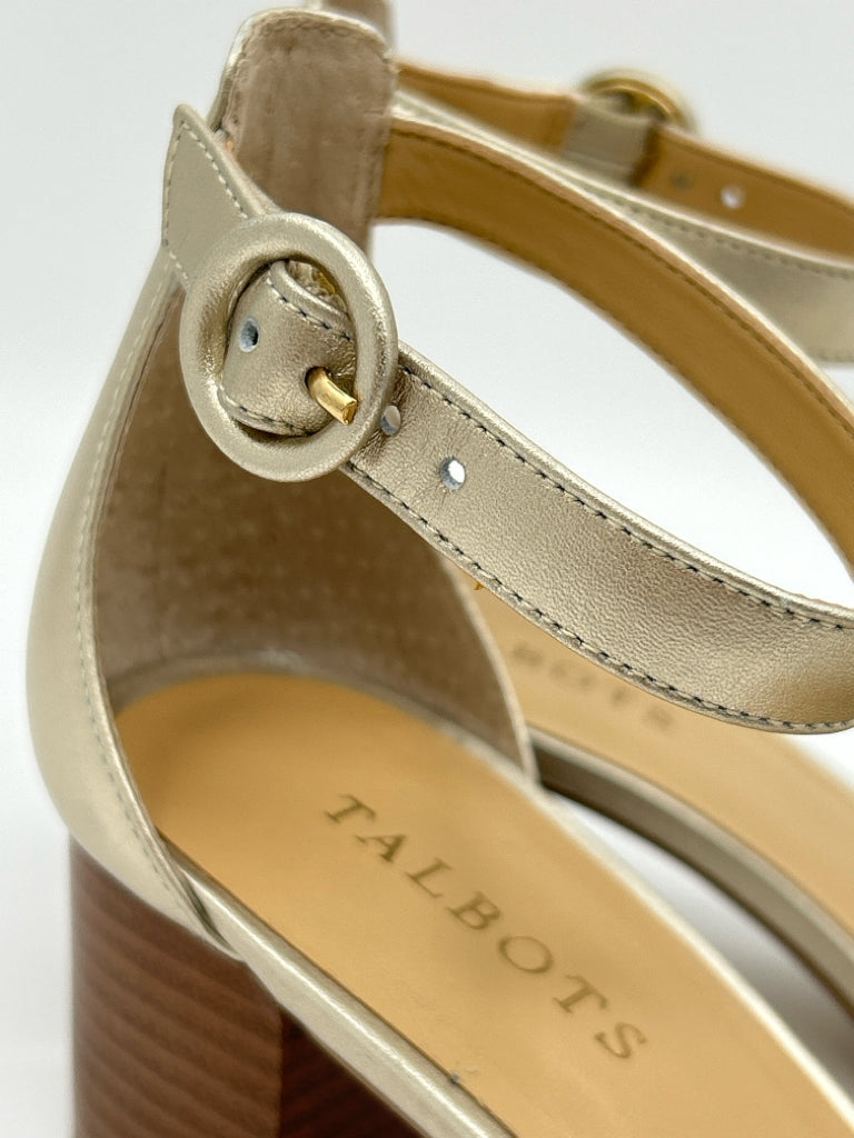 TALBOTS Size 9M gold metallic Women's Sandal