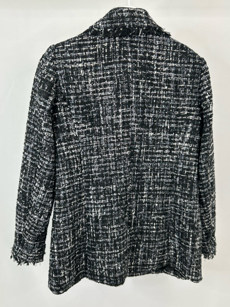 Dennis by Dennis Basso Women Size 6 Black & White Coat