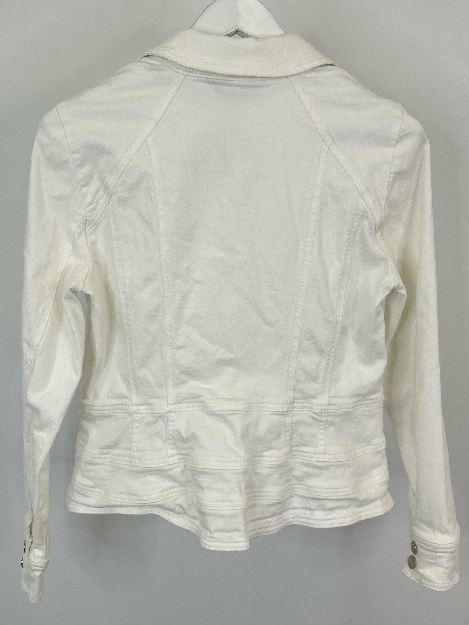 White House Black Market Size L white denim Women Jacket