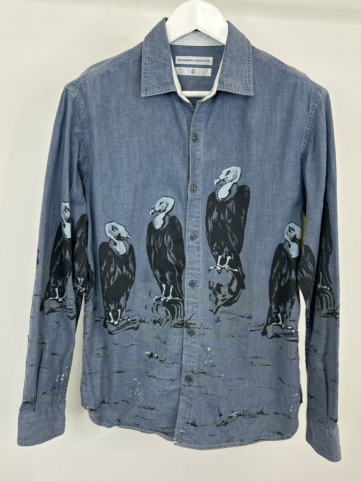 Svg Archives By Neighborhood Size L BLUE DENIM Women Shirt