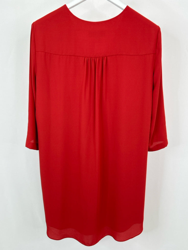 KAREN KANE Size M Orange Red Dress