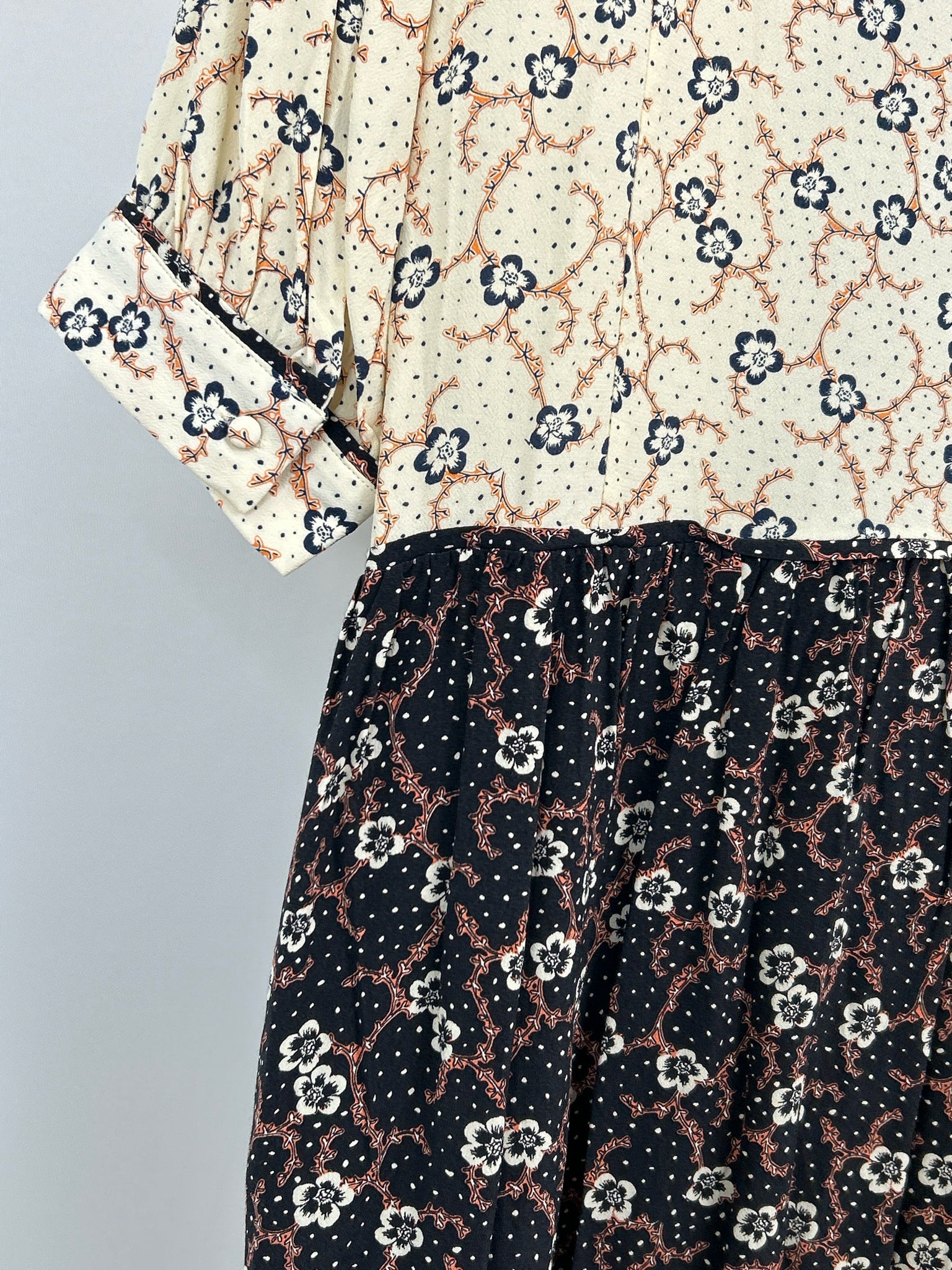 PHASE EIGHT Size M/L Cream Print Women Dress