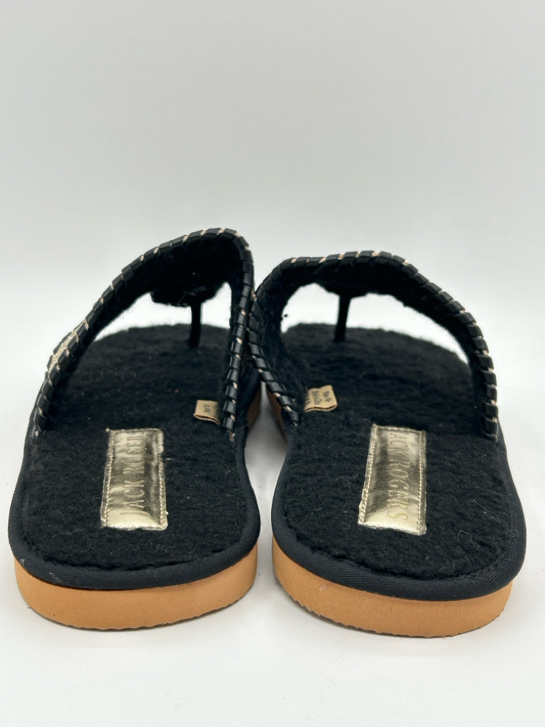 JACK ROGERS Size 9M BLACK AND GOLD Women's Shoes