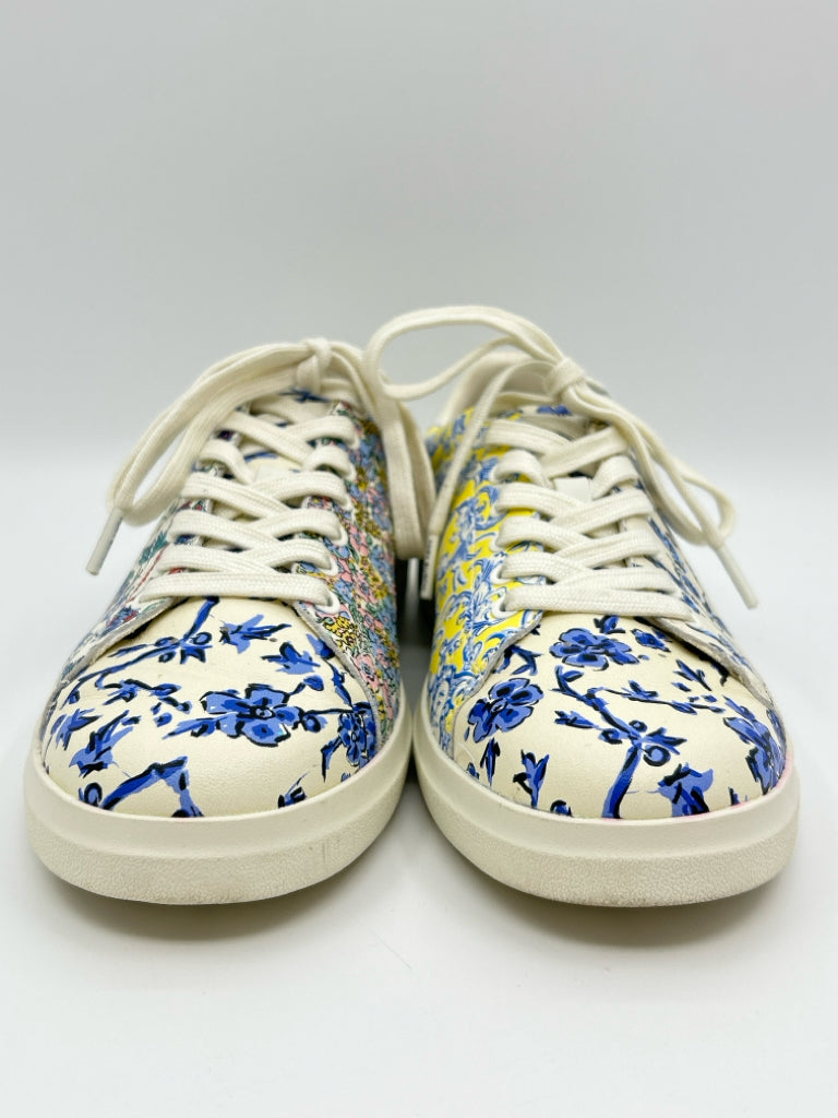 TORY BURCH Women Size 8.5M White Floral Sneakers