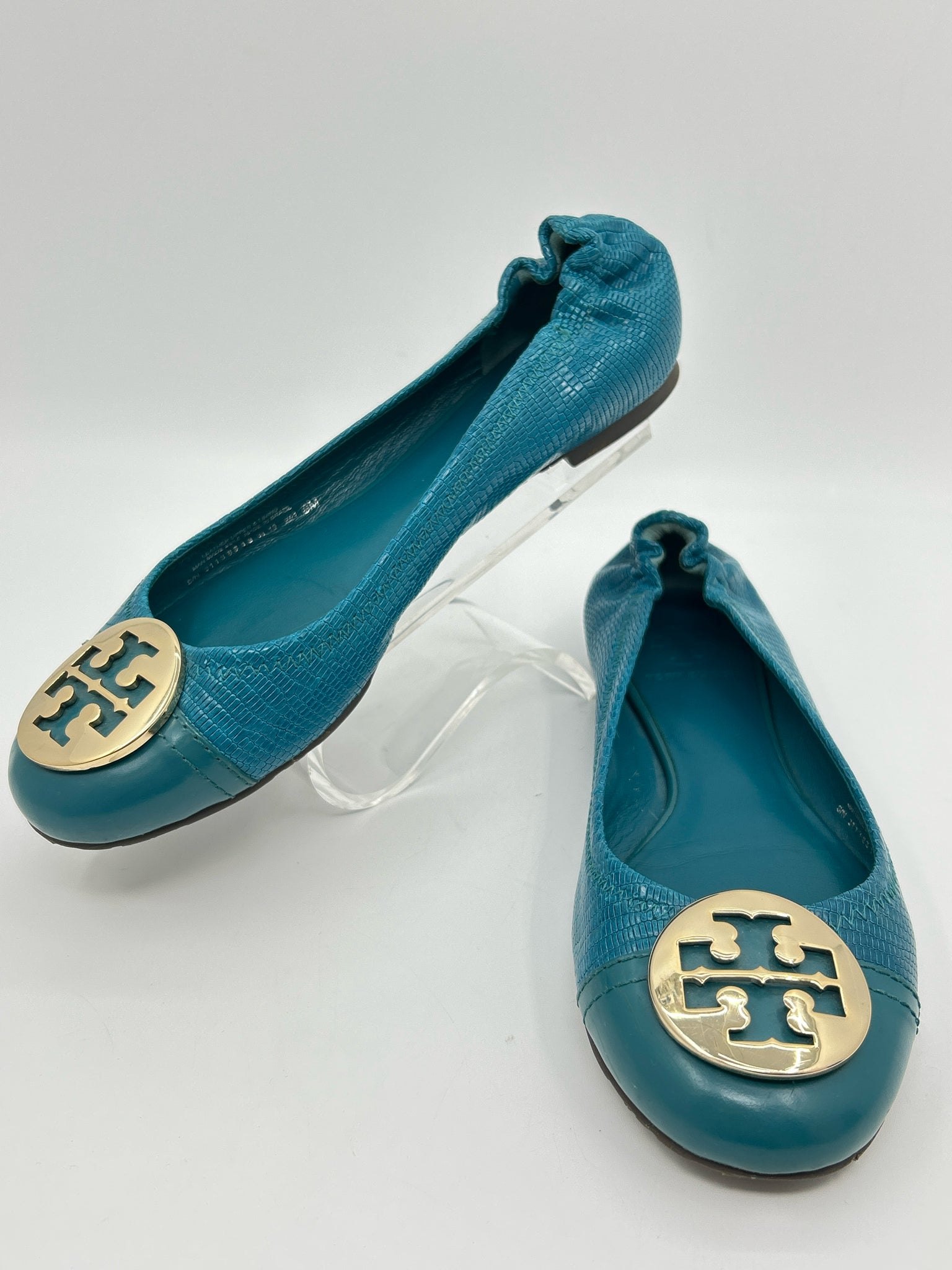 TORY BURCH Size 8M Teal Women Flats