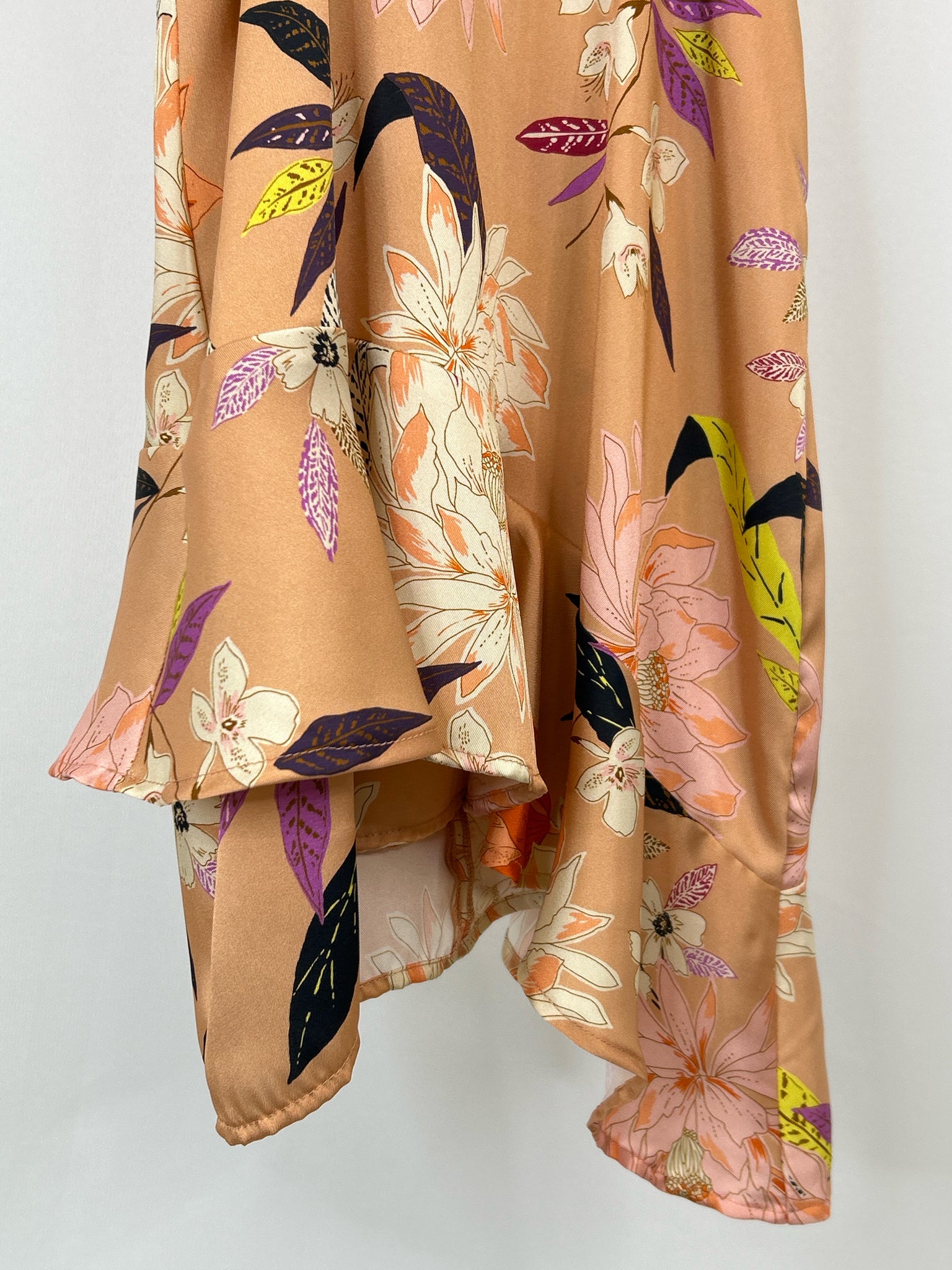 KRISA Size M Peach Print Women Dress