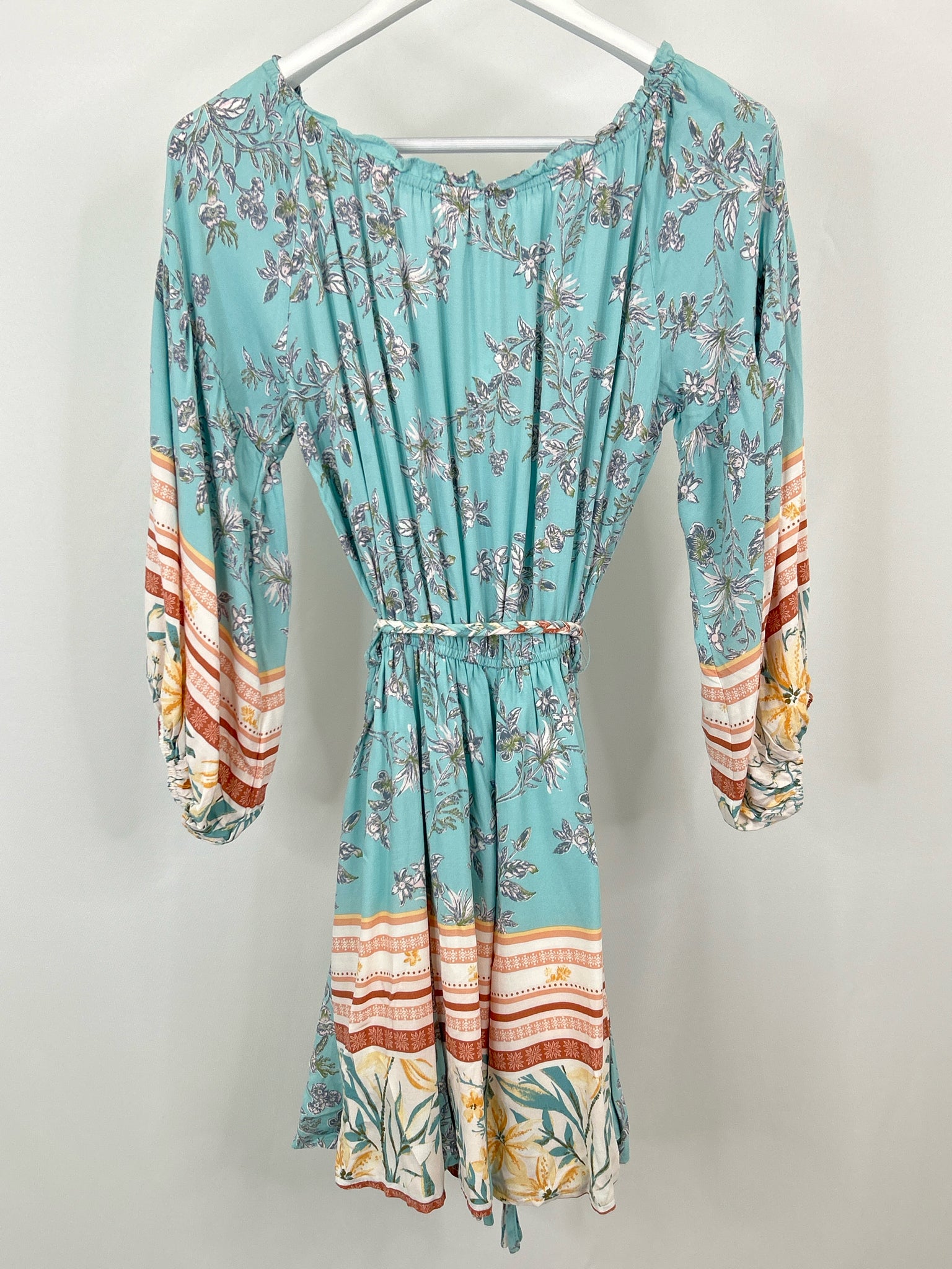 FATE NWT Size S Turquoise Print Women's Dress NWT