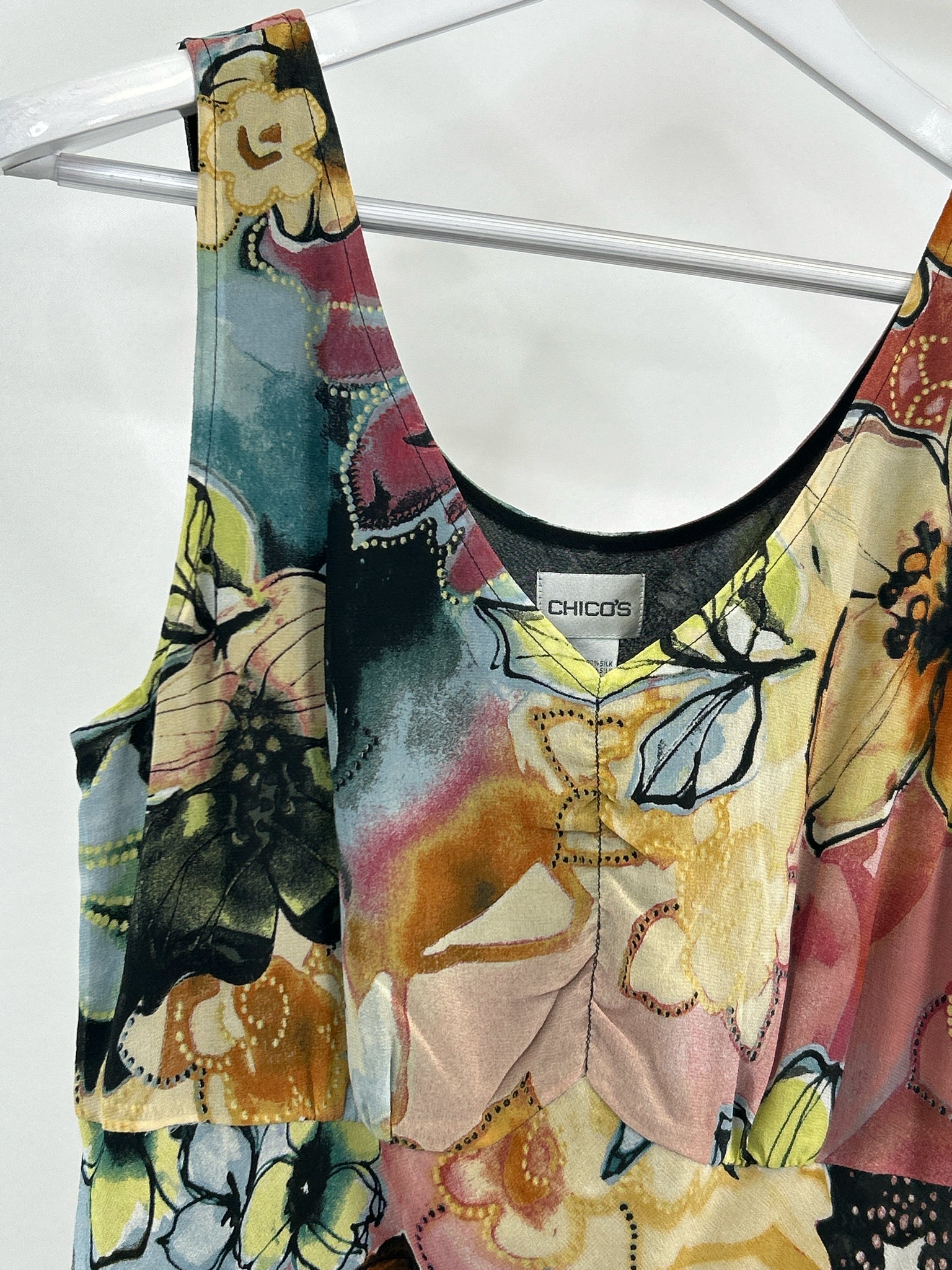 CHICO'S Size 10 Multi-Color Women Dress